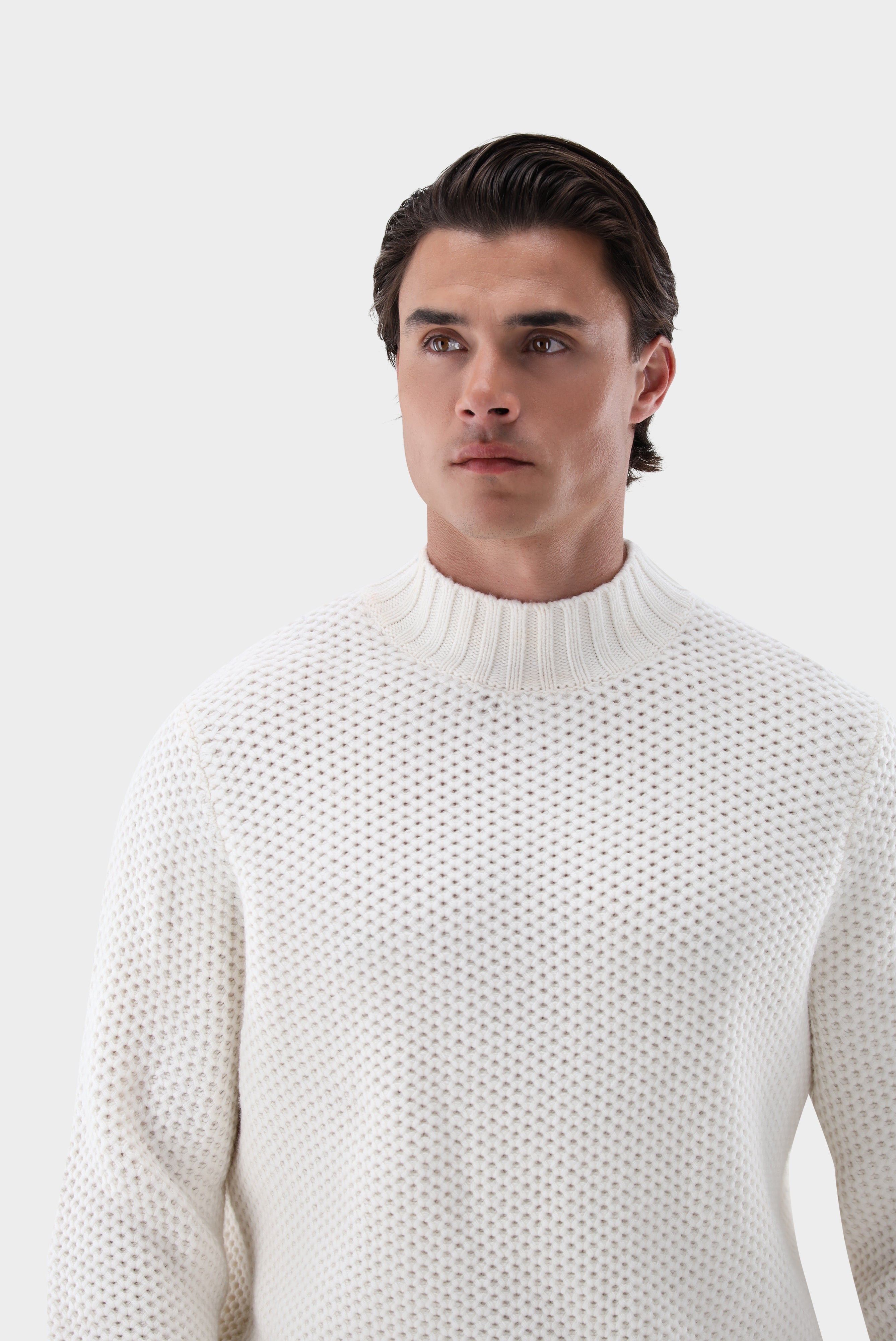 Stehkragenpullover | mit Struktur und Kaschmir-Strick & Pullover-Van Laack-OUTLET-ARCHIVIST-ARCHIVE-SALE