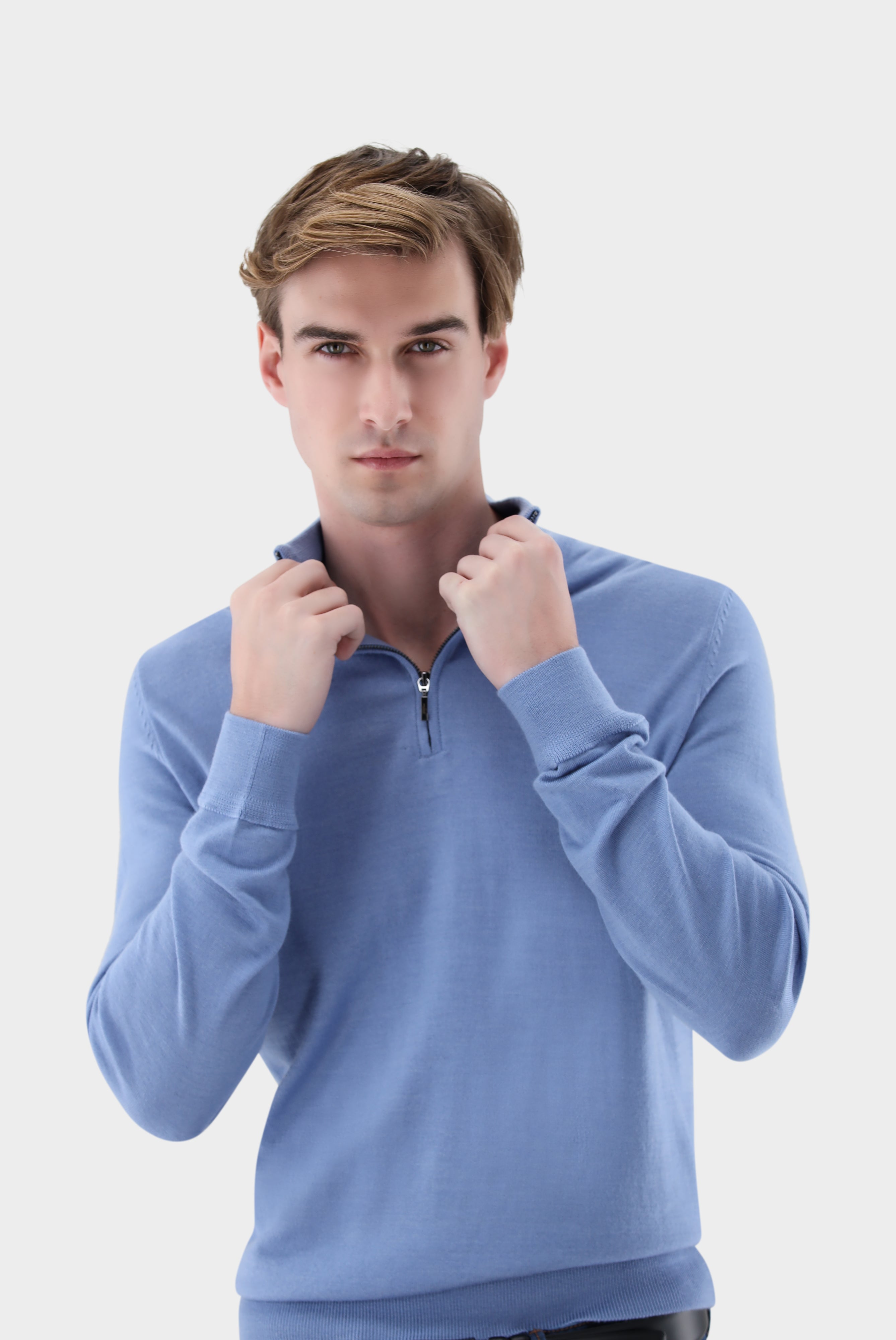 Troyer | aus merzerisierter Merinowolle mit Farbdetail-Strick & Pullover-Van Laack-OUTLET-ARCHIVIST-ARCHIVE-SALE