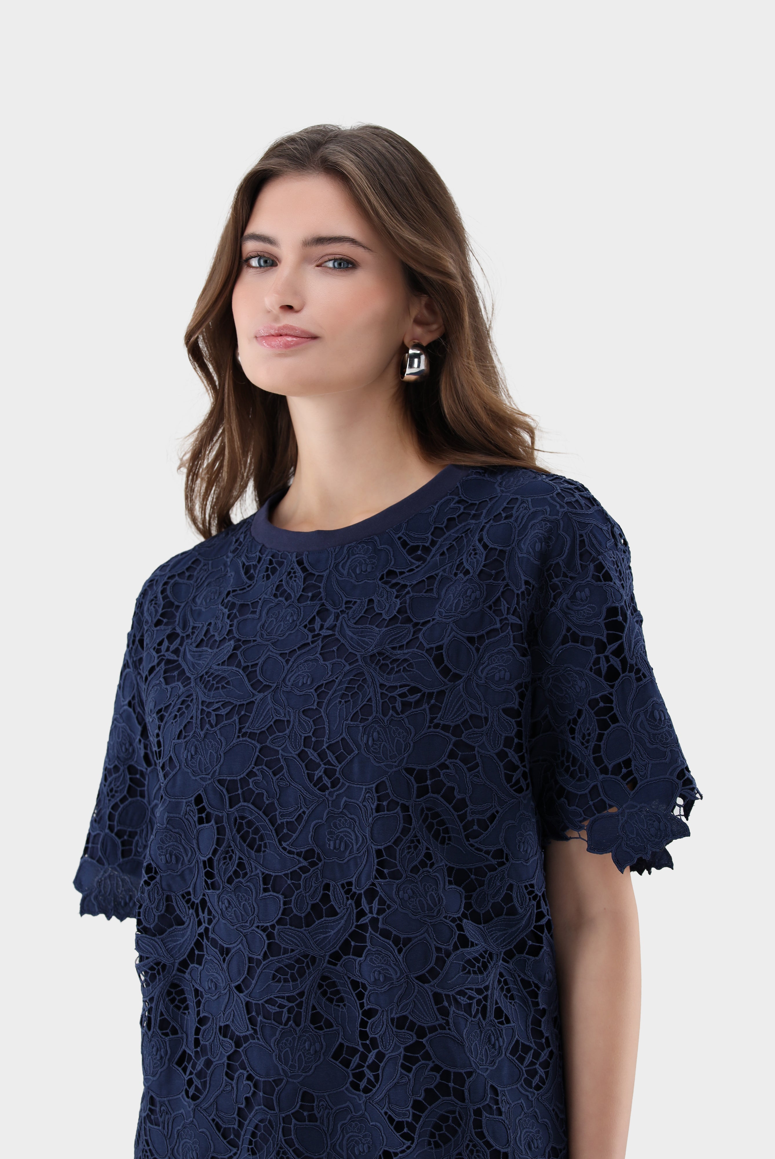 T-Shirt aus Spitze | locker geschnitten-Hemden & Blusen-Van Laack-OUTLET-ARCHIVIST-ARCHIVE-SALE