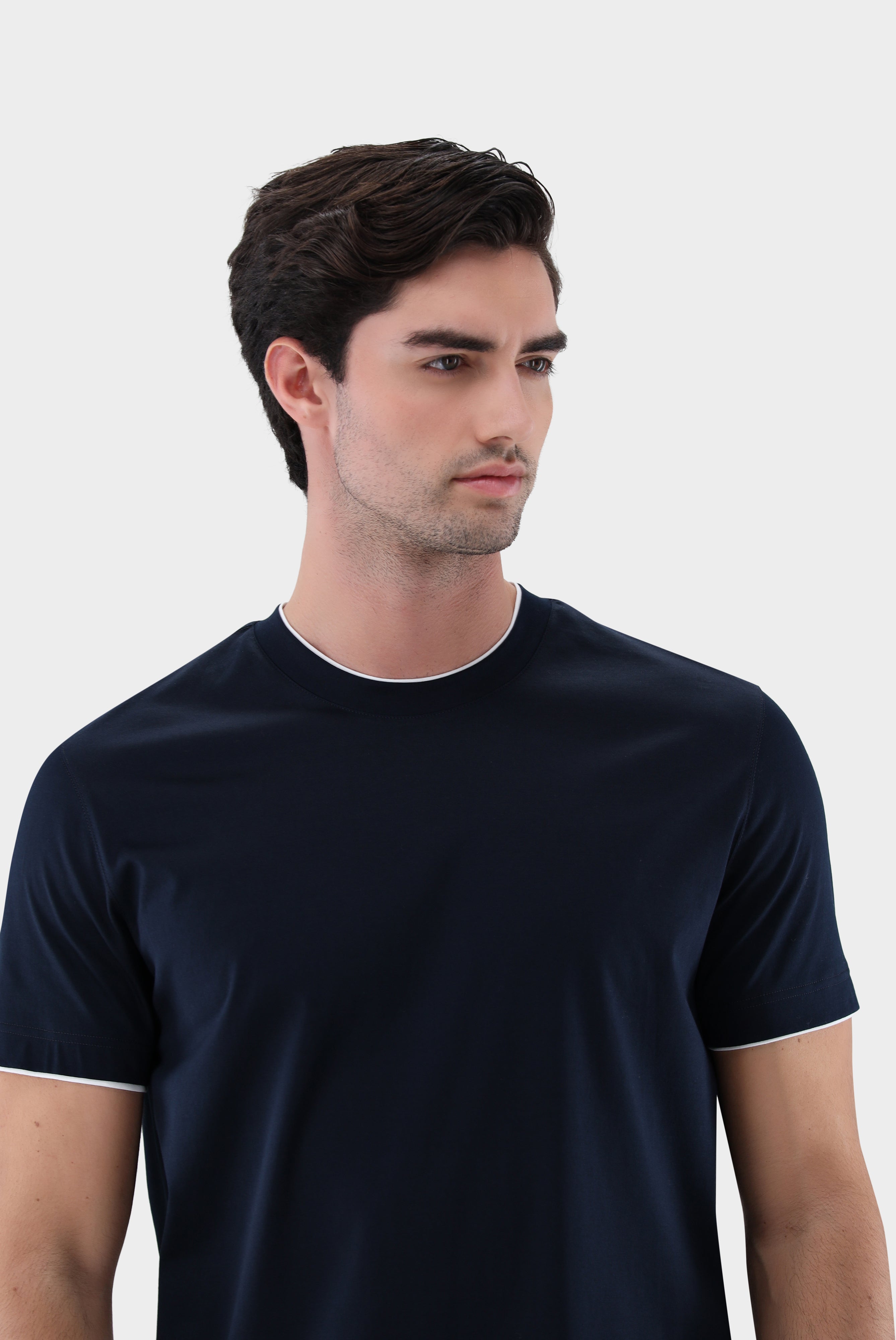 T-Shirt | Regular Fit mit Paspel-Shirts-Van Laack-OUTLET-ARCHIVIST-ARCHIVE-SALE