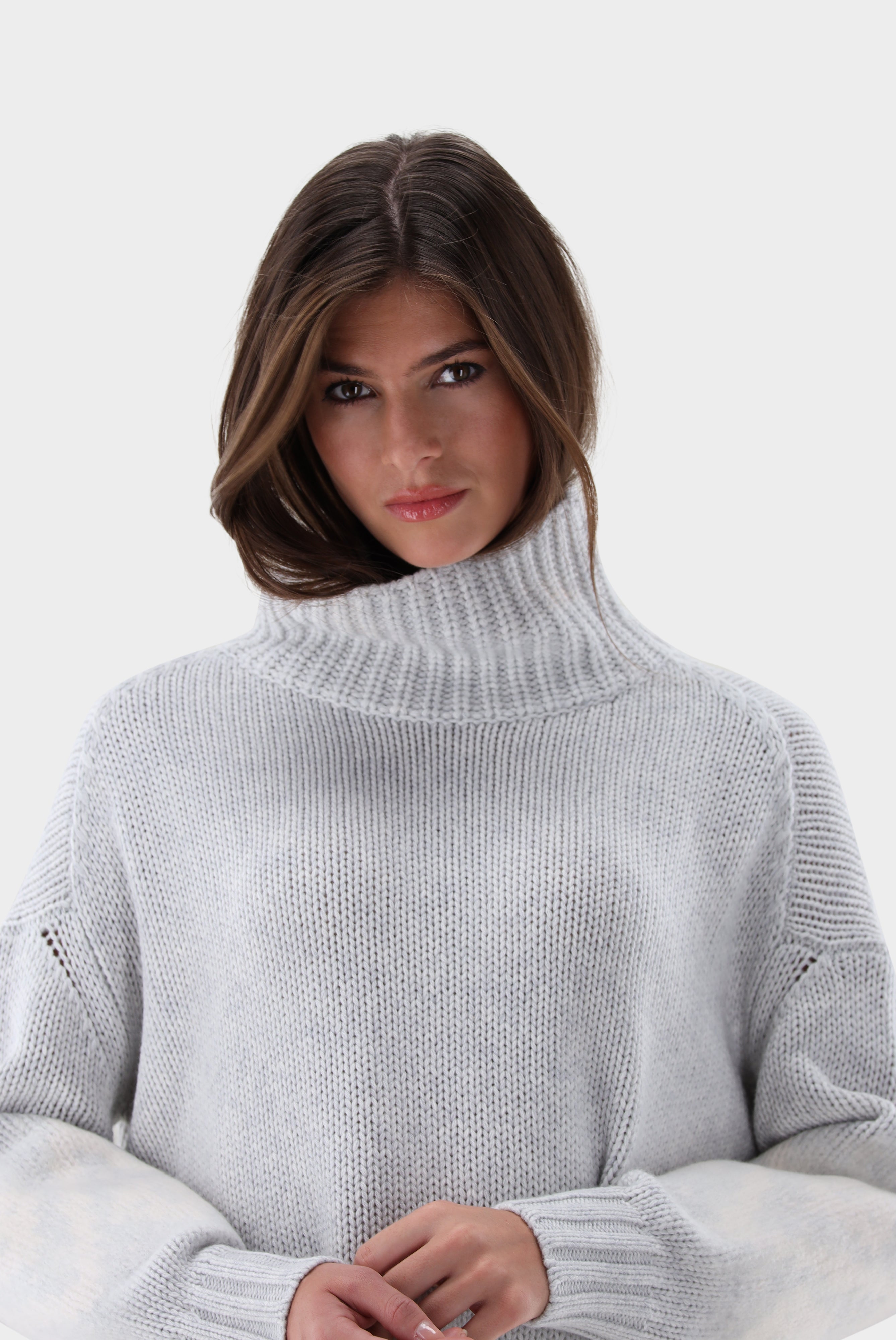 Rollkragenpullover | oversized mit Muster an Ärmeln-Strick & Pullover-Van Laack-OUTLET-ARCHIVIST-ARCHIVE-SALE