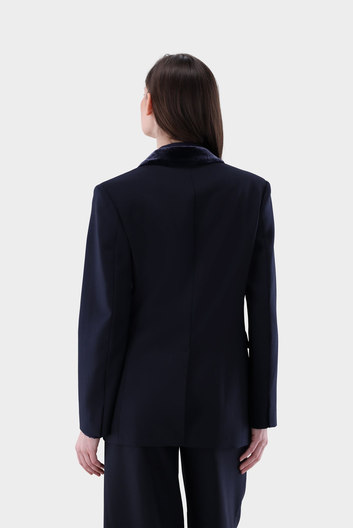 Blazer | mit geradem Saum und Samt-Detail-Jacken & Mäntel-Van Laack-OUTLET-ARCHIVIST-ARCHIVE-SALE