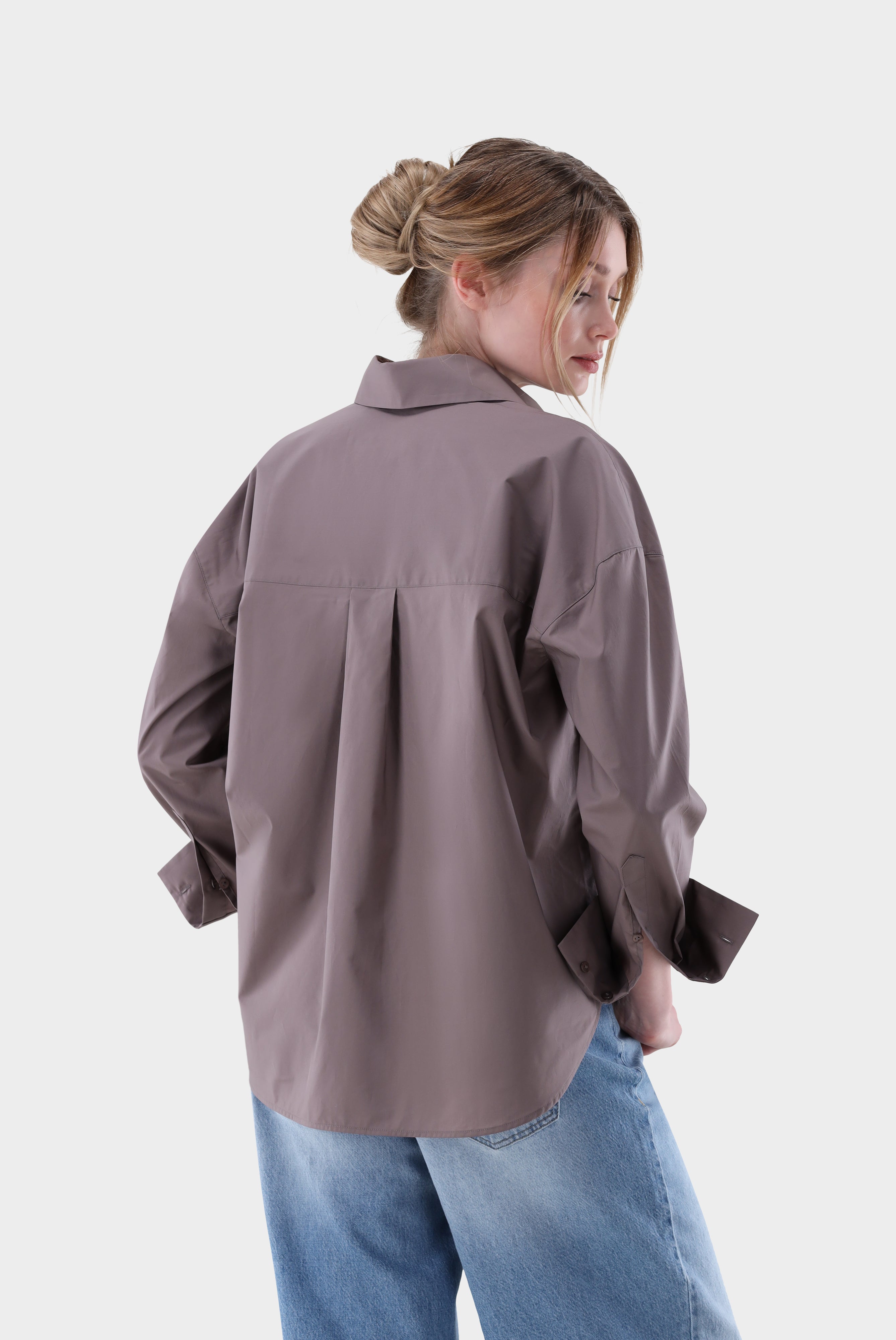 Hemdbluse | mit überschnittenen Schultern