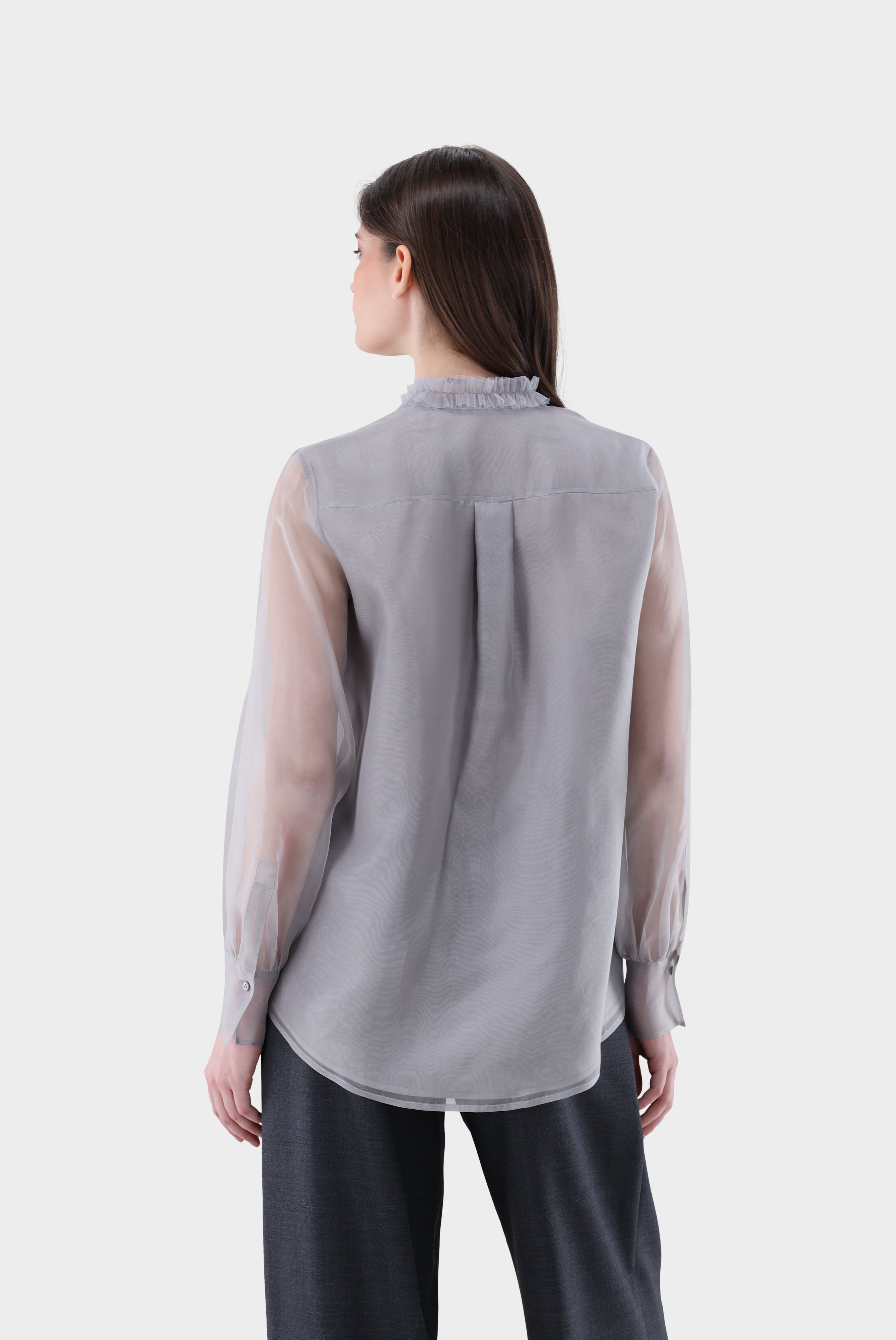 Bluse | mit Rüschen und Perlenband