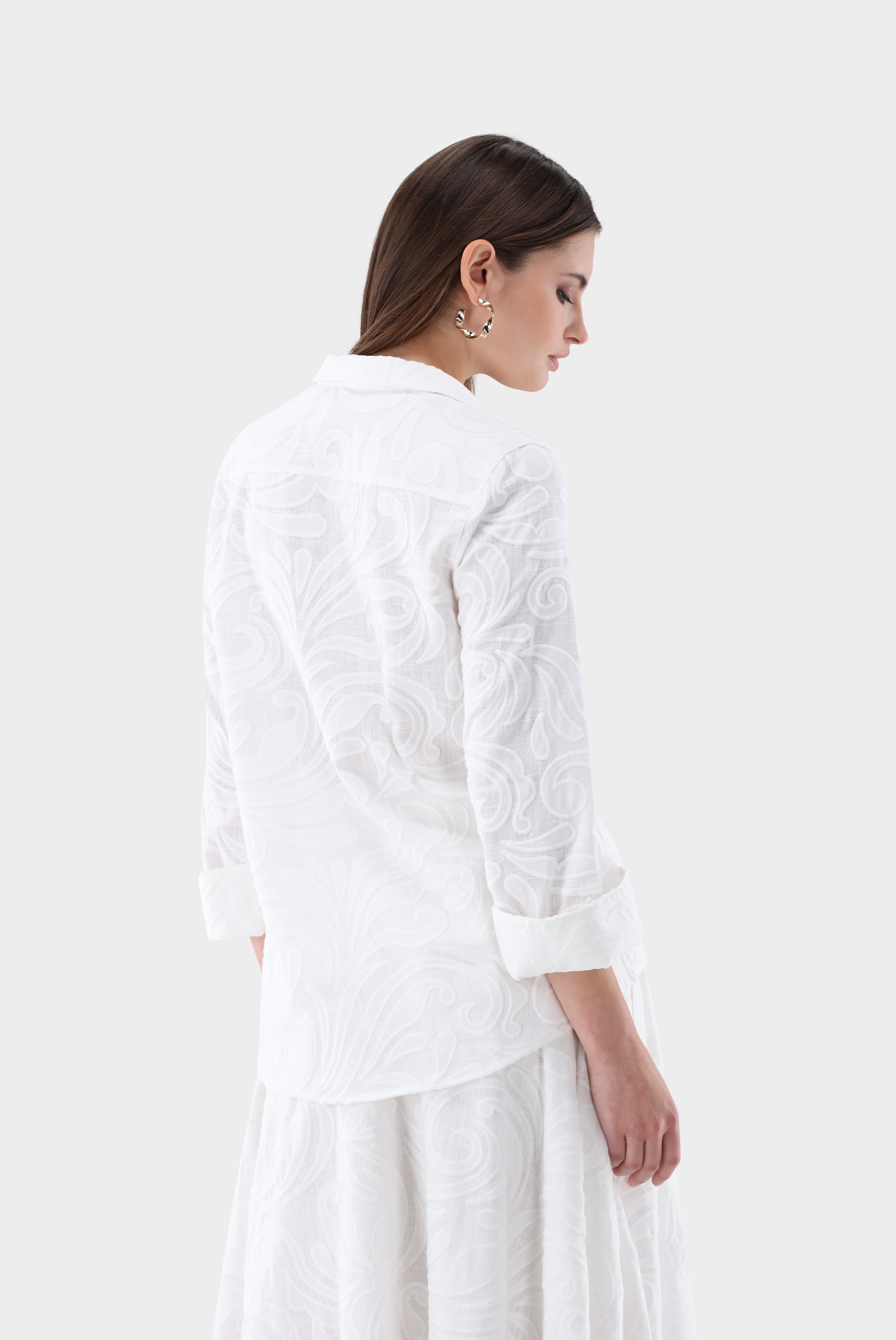 Bluse | mit 3D-Stickerei