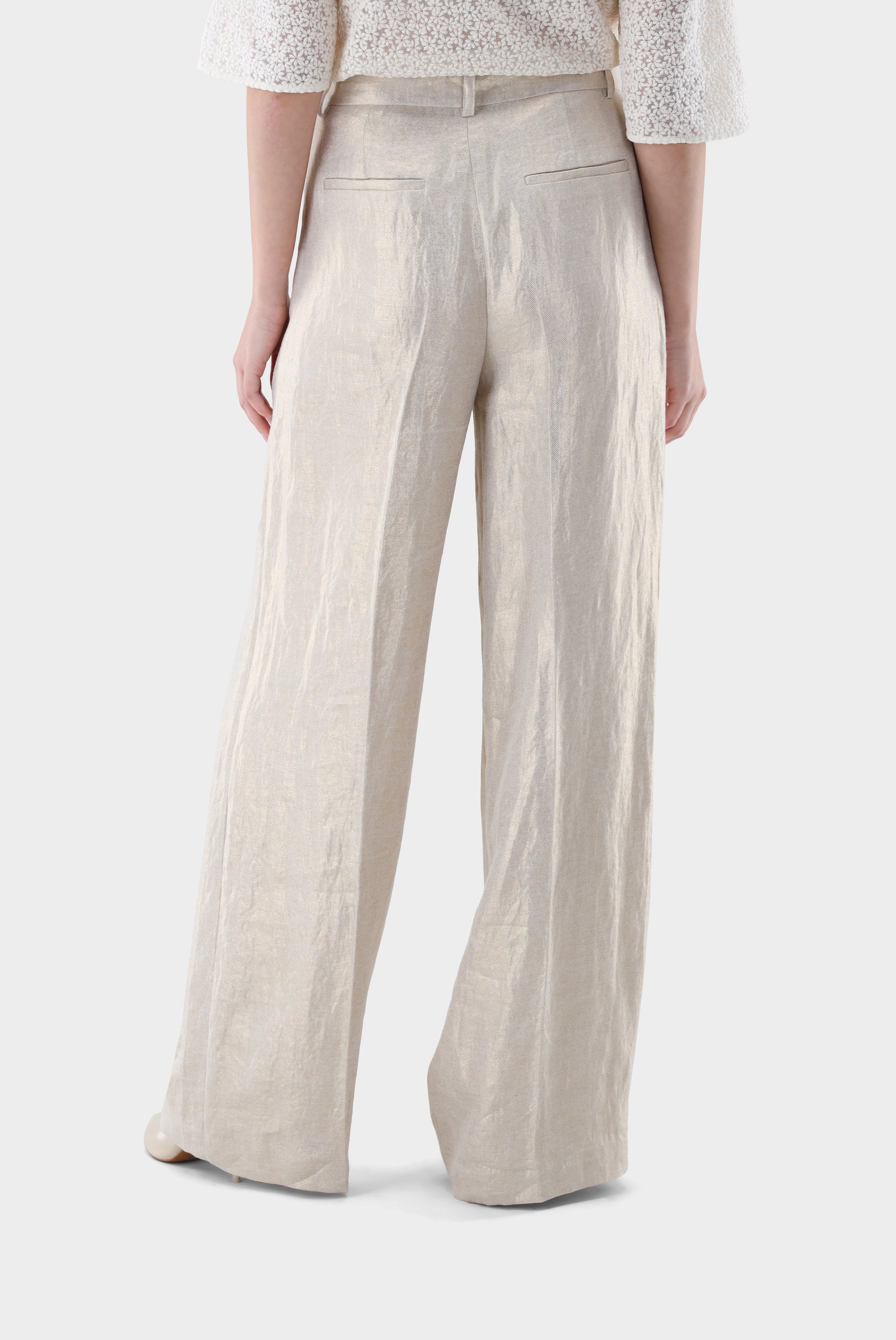 Hose | mit weitem Bein und Glitzer-Effekt-Hosen-Van Laack-OUTLET-ARCHIVIST-ARCHIVE-SALE