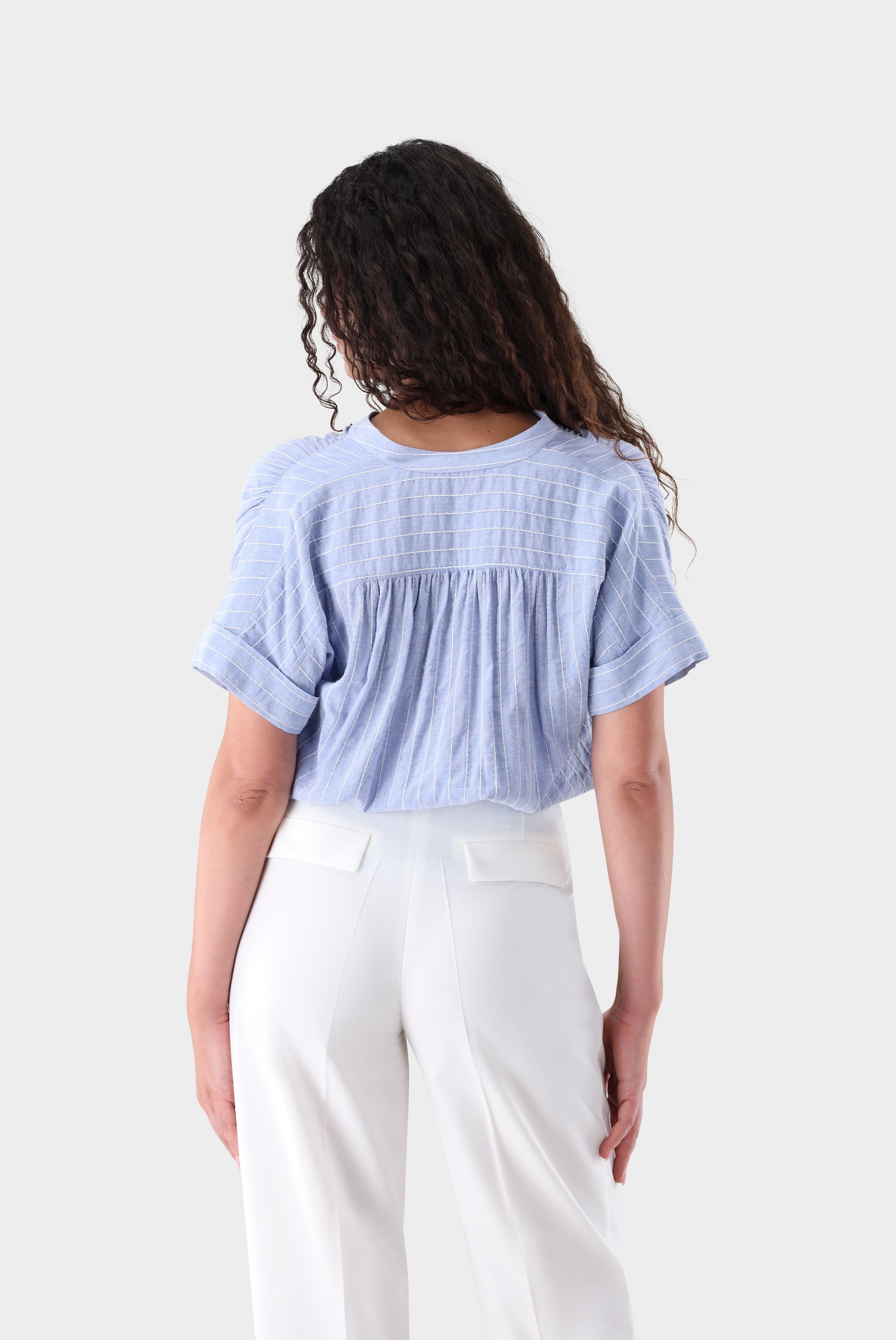 Kurzarm Hemdbluse | mit lockerem Schnitt