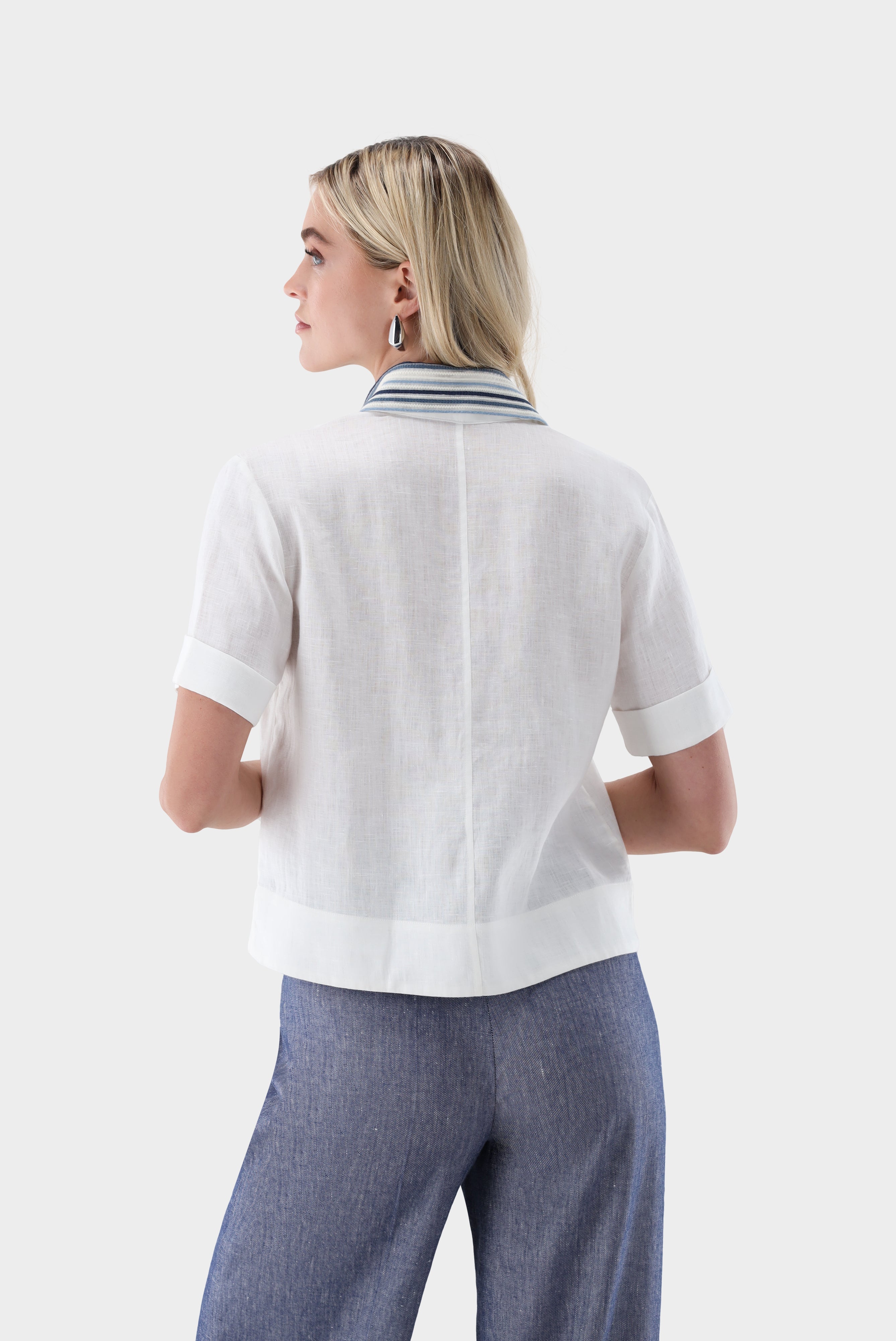 Hemdbluse | mit Kontrastkragen-Hemden & Blusen-Van Laack-OUTLET-ARCHIVIST-ARCHIVE-SALE