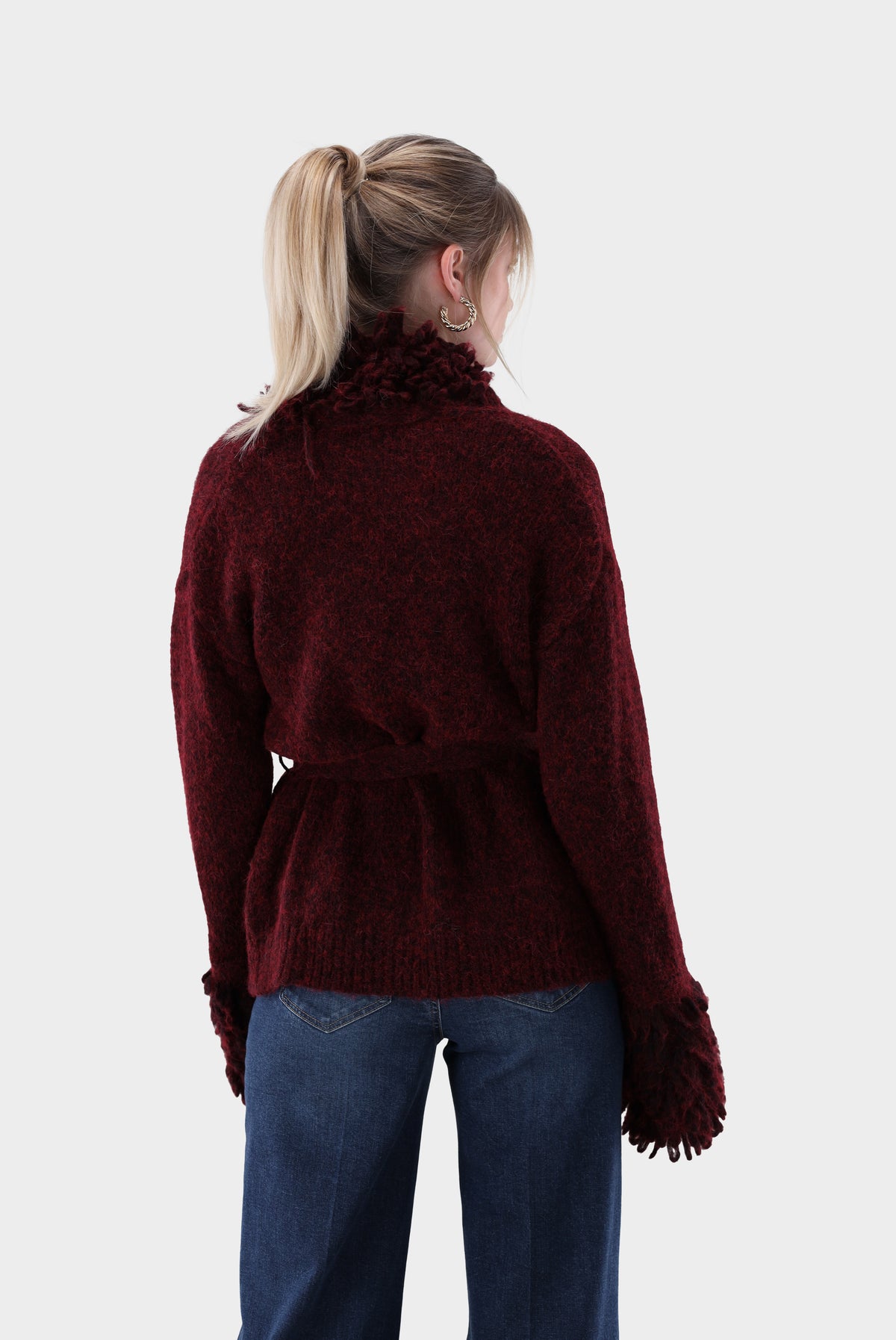 Strickjacke | mit Fransen und Bindegürtel-Jacken & Mäntel-Van Laack-OUTLET-ARCHIVIST-ARCHIVE-SALE