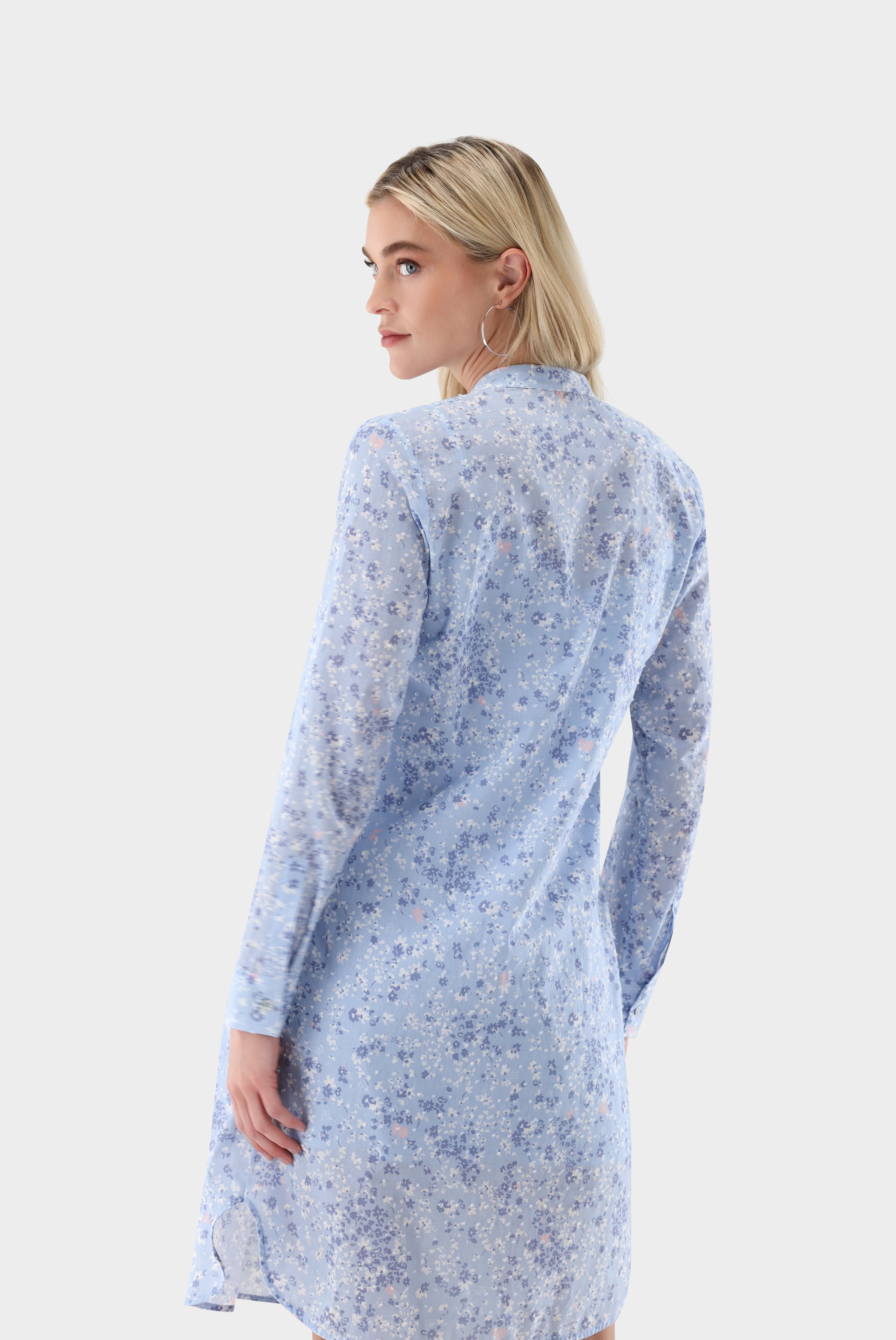 Kleid aus Baumwoll-Plumetis | mit Blumenmuster-Kleider & Röcke-Van Laack-OUTLET-ARCHIVIST-ARCHIVE-SALE