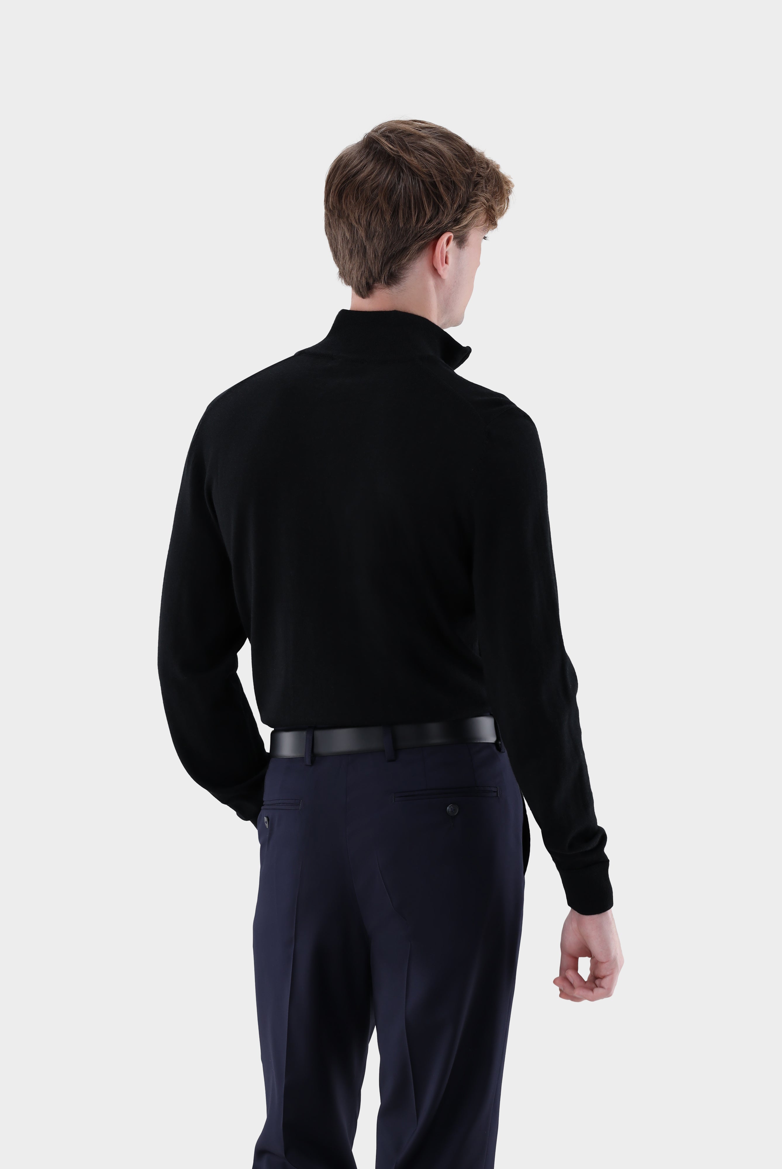 Troyer | aus merzerisierter Merinowolle mit Farbdetail-Strick & Pullover-Van Laack-OUTLET-ARCHIVIST-ARCHIVE-SALE