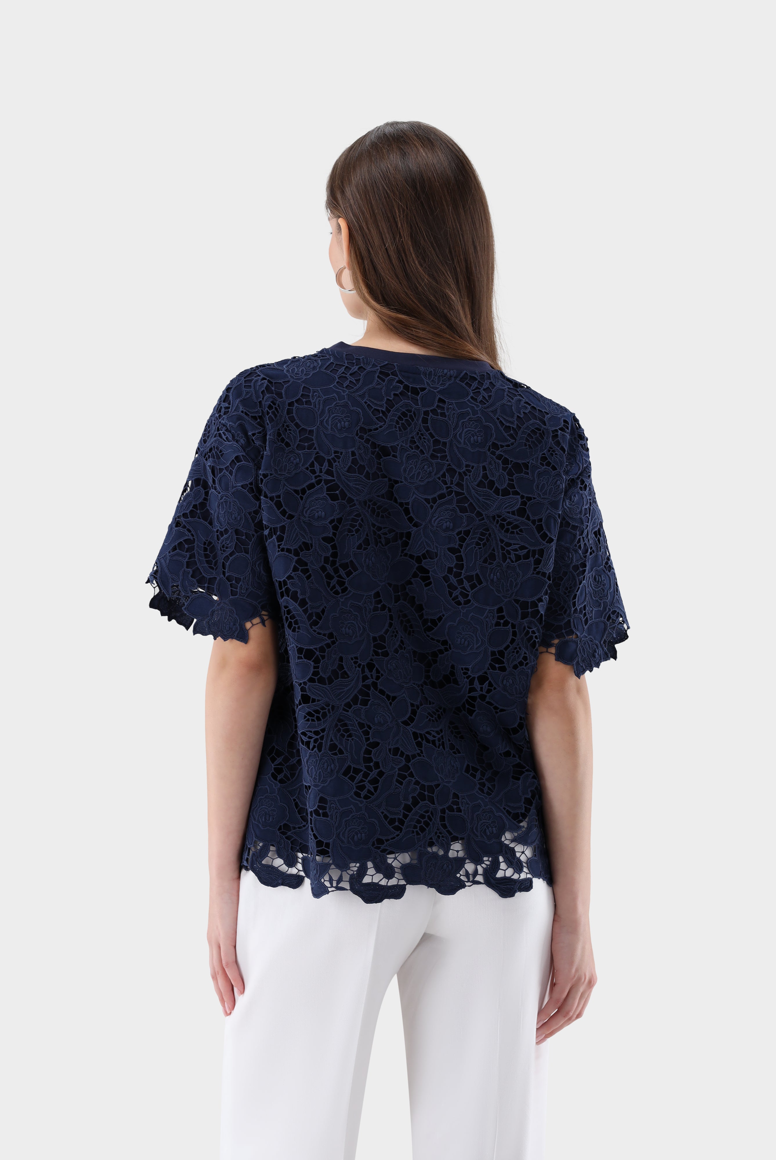 T-Shirt aus Spitze | locker geschnitten-Hemden & Blusen-Van Laack-OUTLET-ARCHIVIST-ARCHIVE-SALE