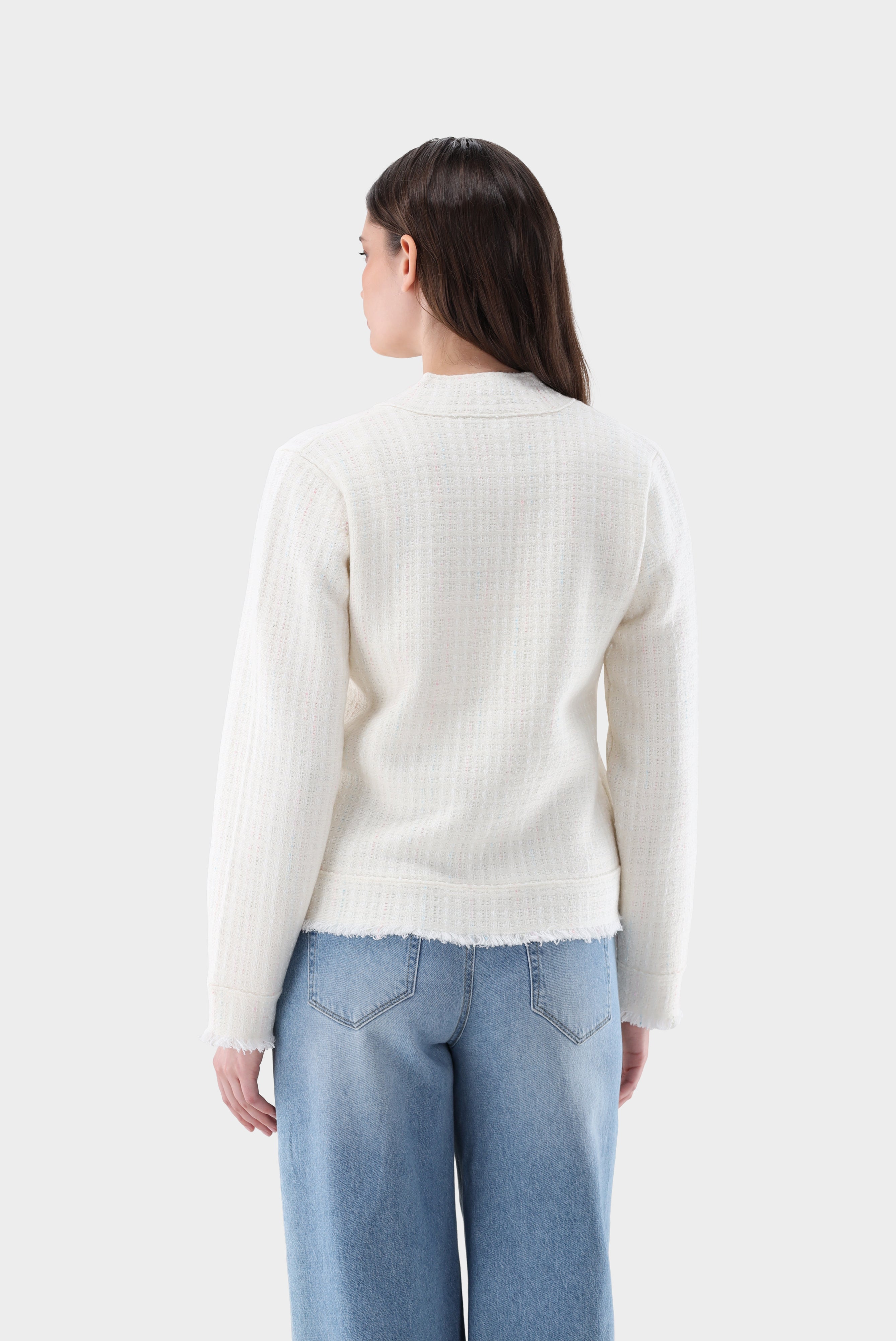Blazer | gestrickt mit Tweed Optik