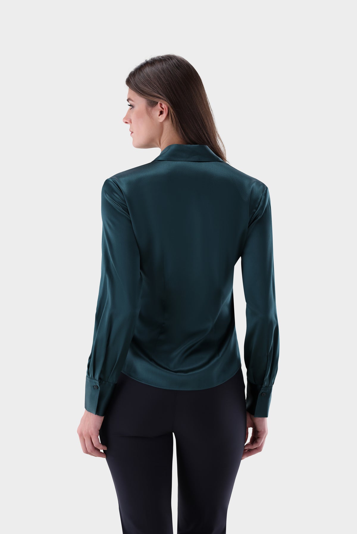 Van Laack Hemdbluse | tailliert aus Seidensatin-Stretch, Hemden & Blusen