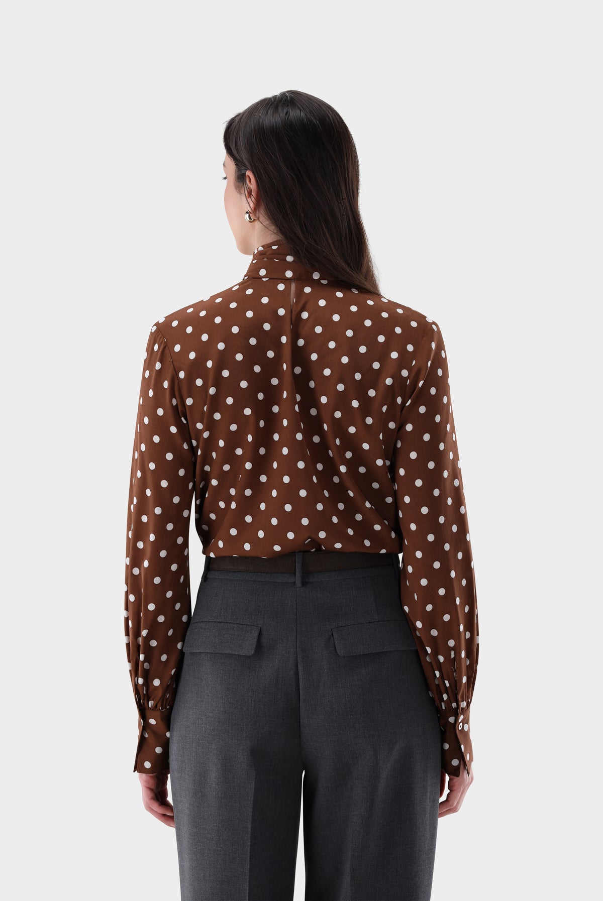 Van Laack Schluppenbluse aus Seide | mit Tupfen Print, Bluse