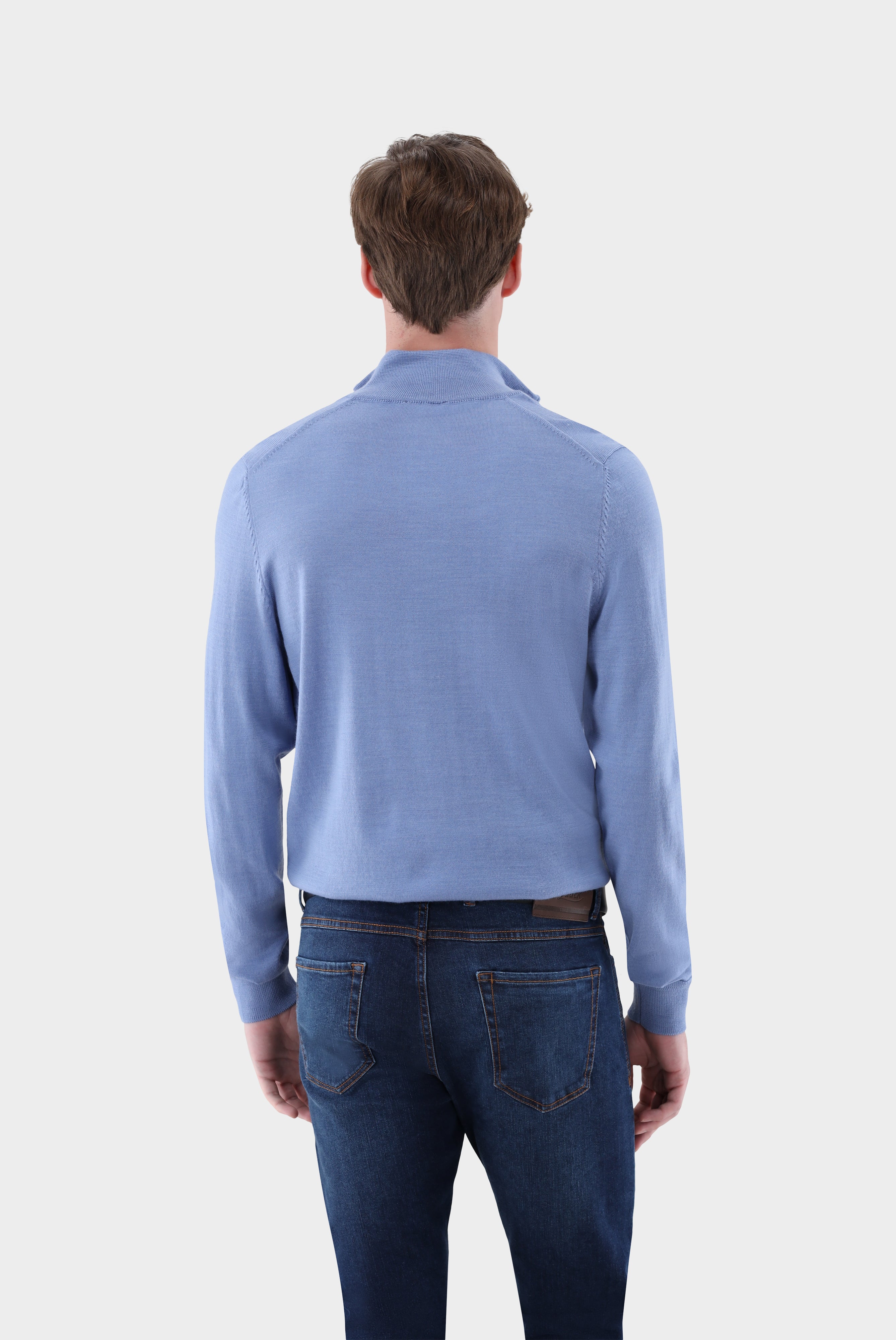 Troyer | aus merzerisierter Merinowolle mit Farbdetail-Strick & Pullover-Van Laack-OUTLET-ARCHIVIST-ARCHIVE-SALE