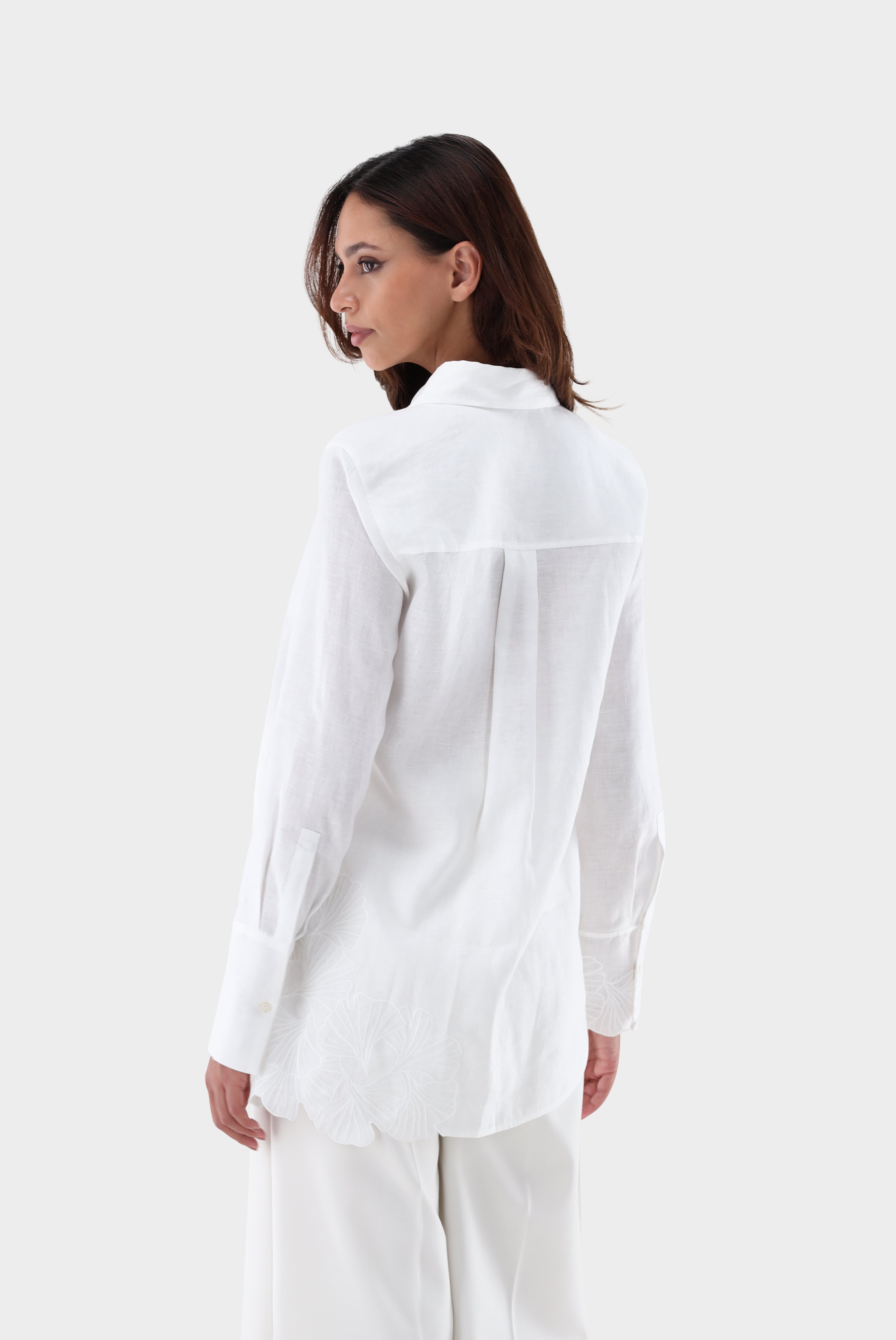 Van Laack-Hemdbluse | mit Ginkgo-Stickerei-Hemden & Blusen-Black-Deal-Outlet-by-ARCHIVIST