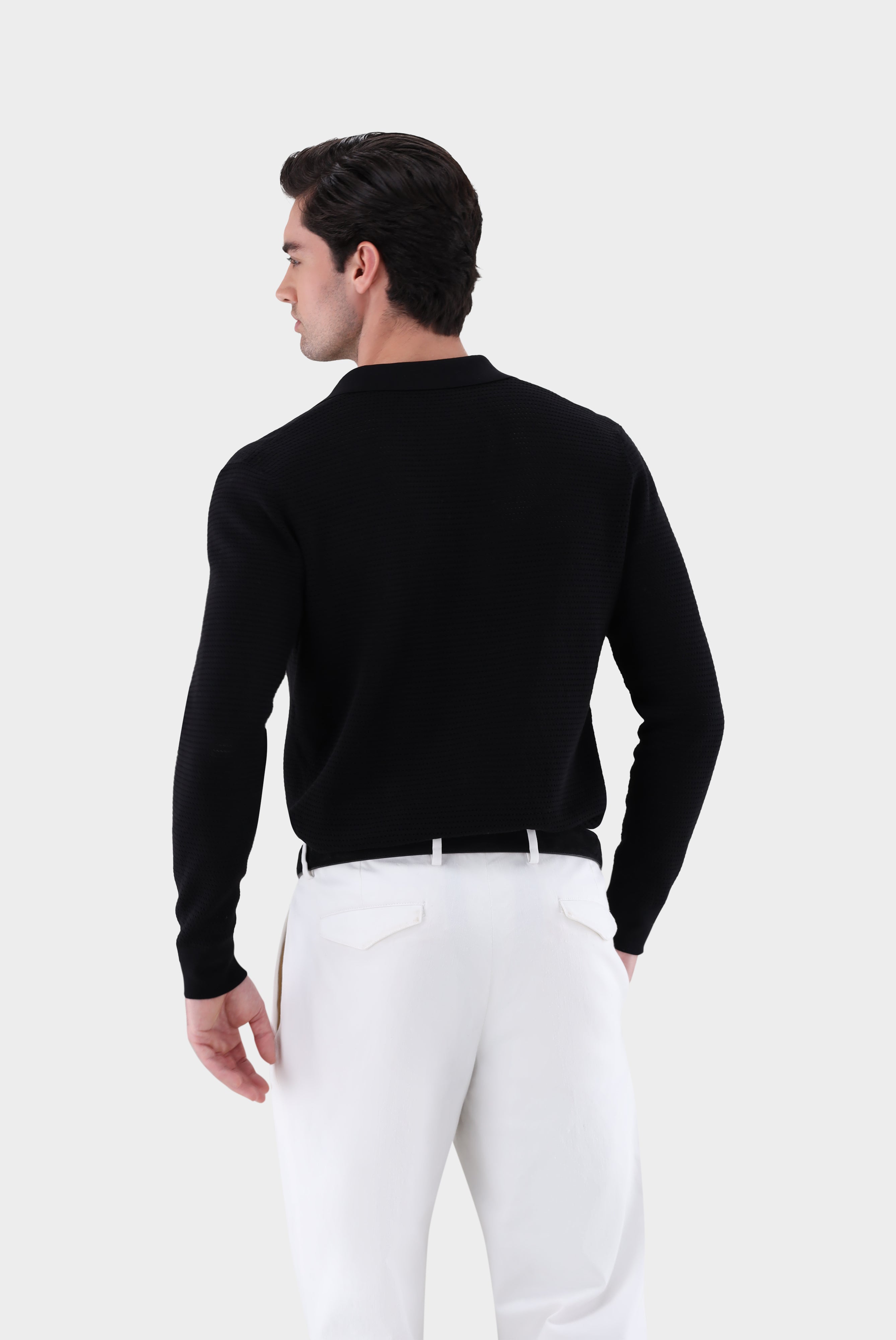 Van Laack-Strickhemd | mit Retro Struktur aus Air Cotton-Hemden & Blusen-Black-Deal-Outlet-by-ARCHIVIST