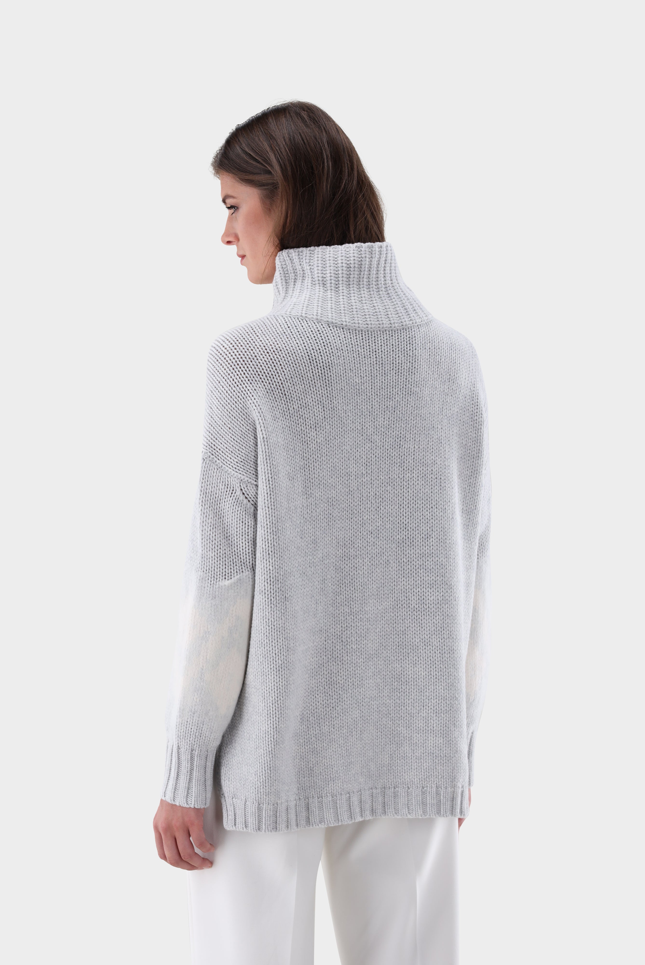 Rollkragenpullover | oversized mit Muster an Ärmeln-Strick & Pullover-Van Laack-OUTLET-ARCHIVIST-ARCHIVE-SALE