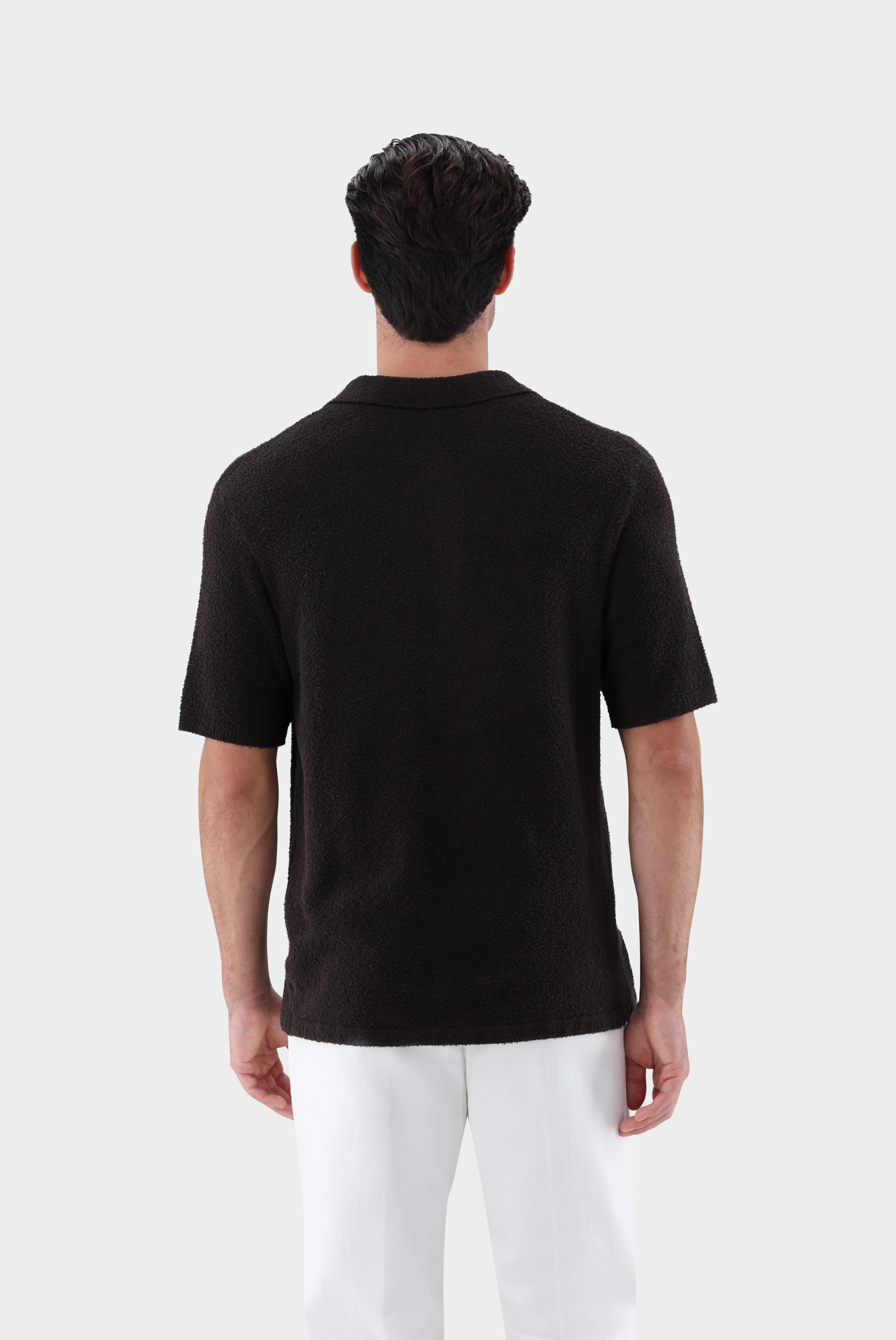 Poloshirt | aus Bouclé-Strick