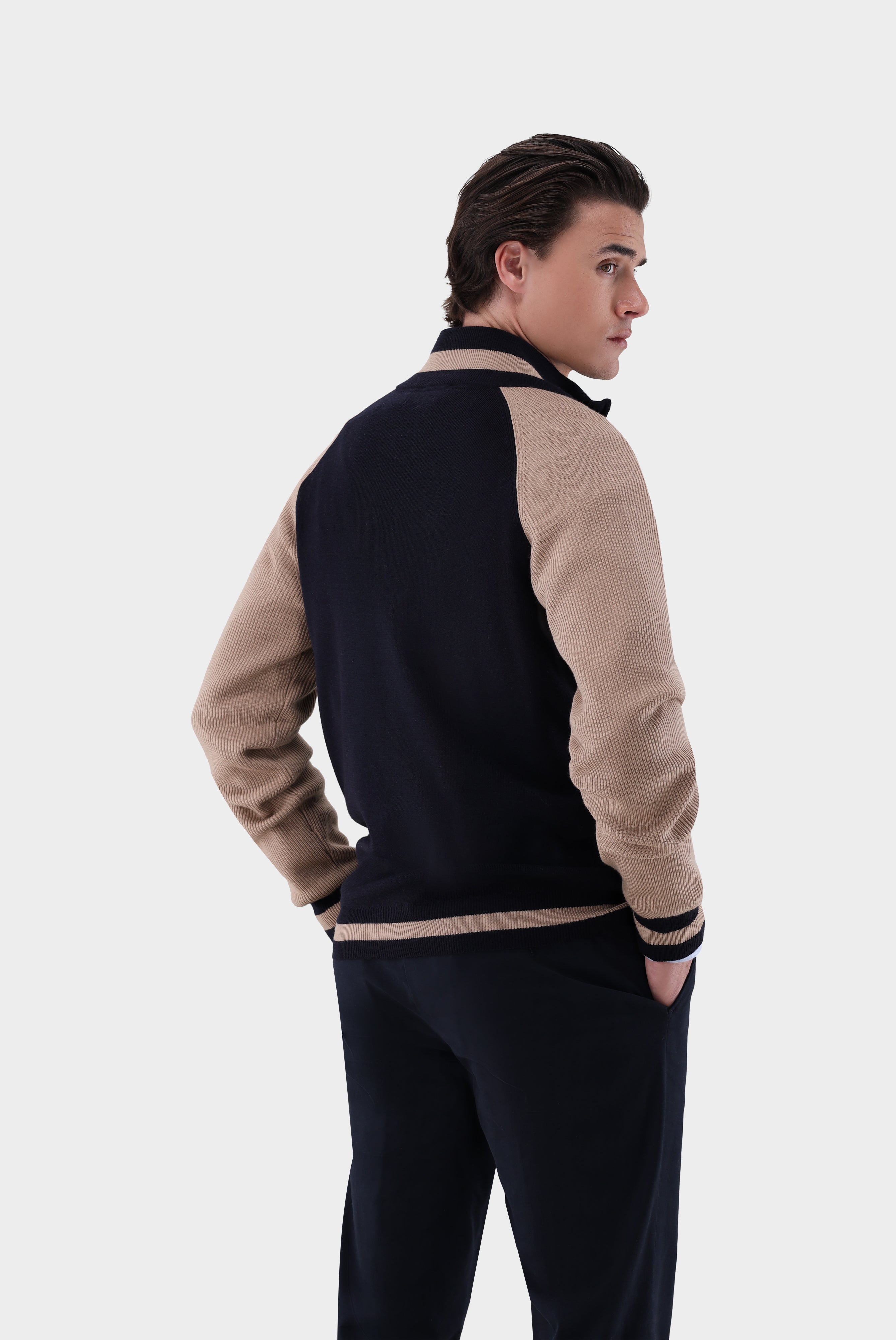 Collegejacke | aus Merino Strick-Jacken & Mäntel-Van Laack-OUTLET-ARCHIVIST-ARCHIVE-SALE