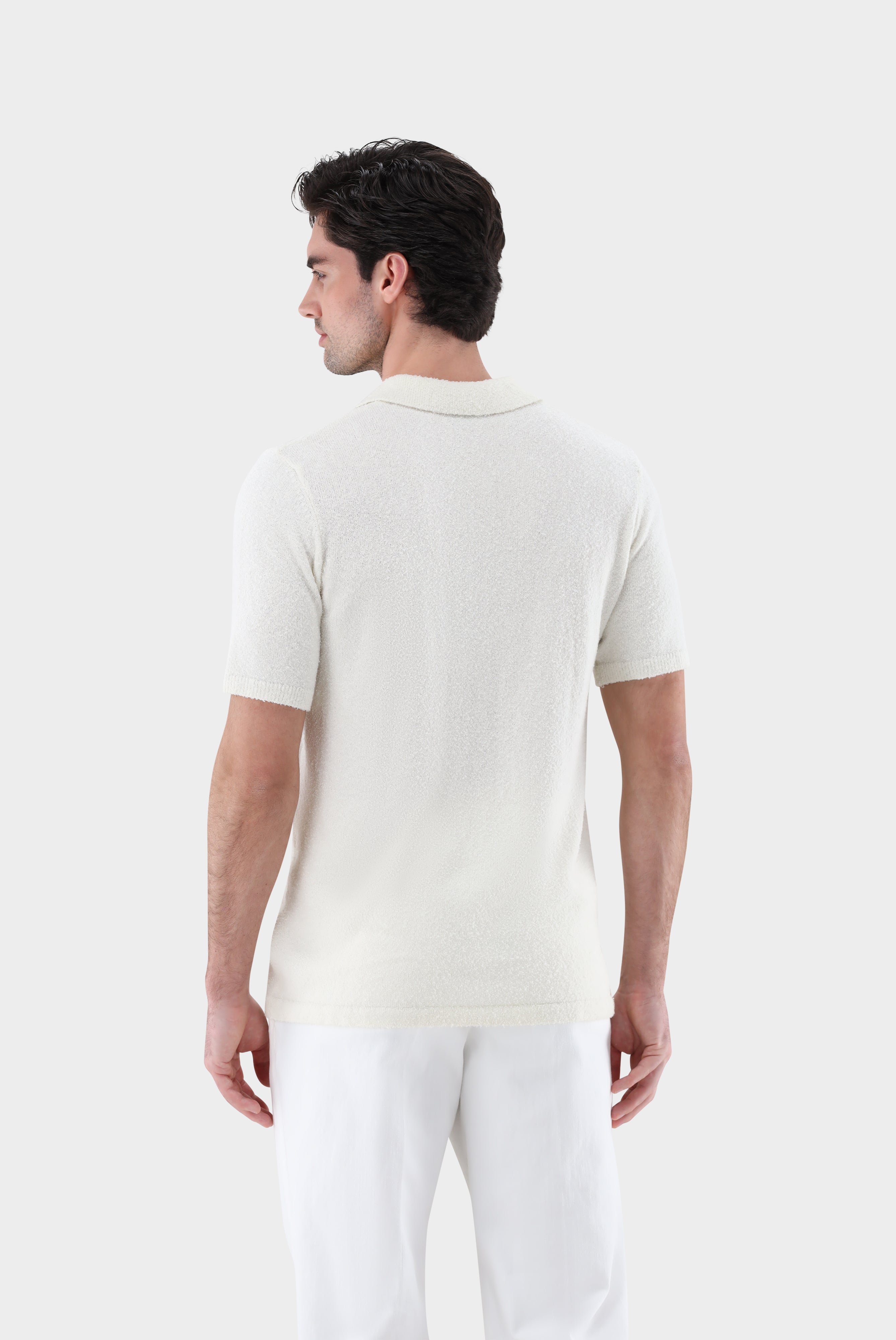 Poloshirt | aus Bouclé-Strick