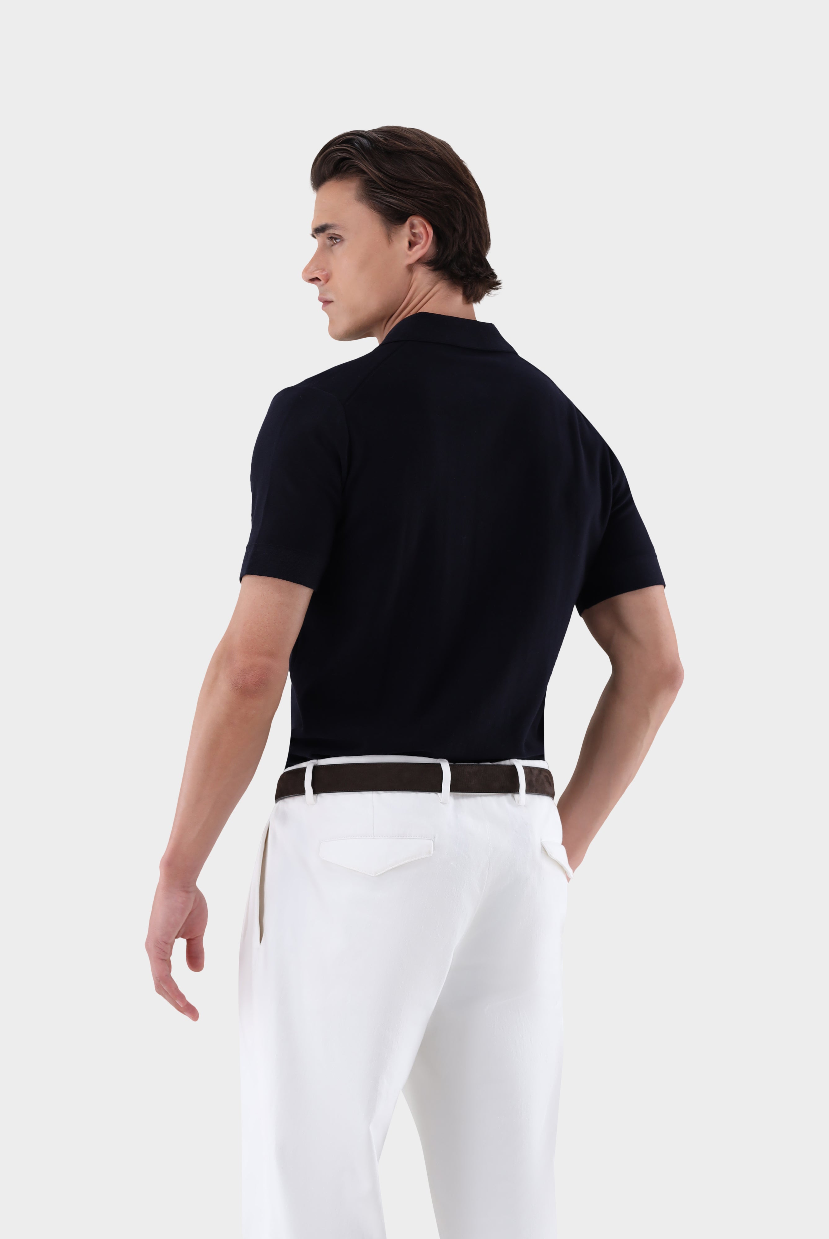 Strickhemd | mit kurzarm aus Air Cotton