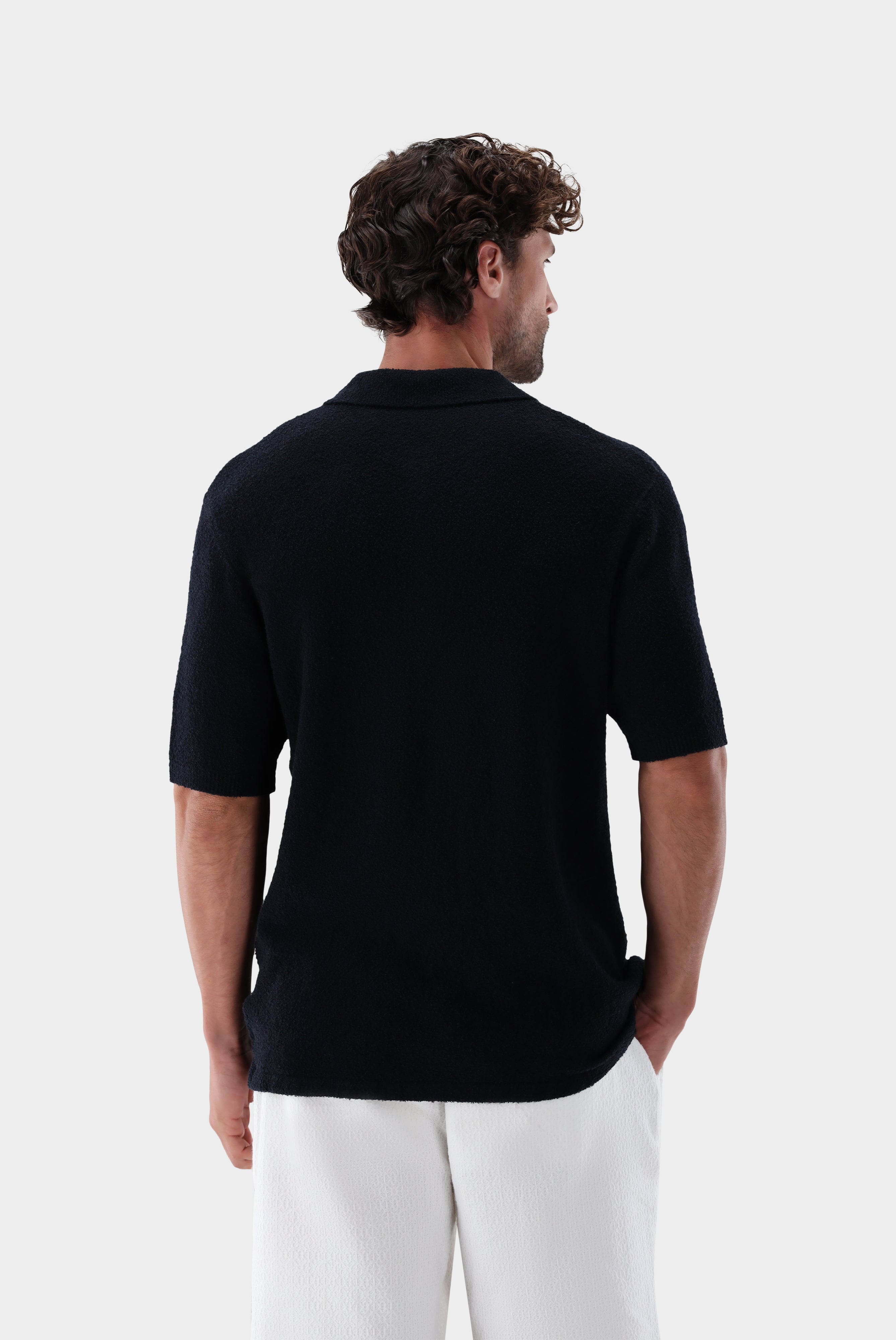 Poloshirt | aus Bouclé-Strick