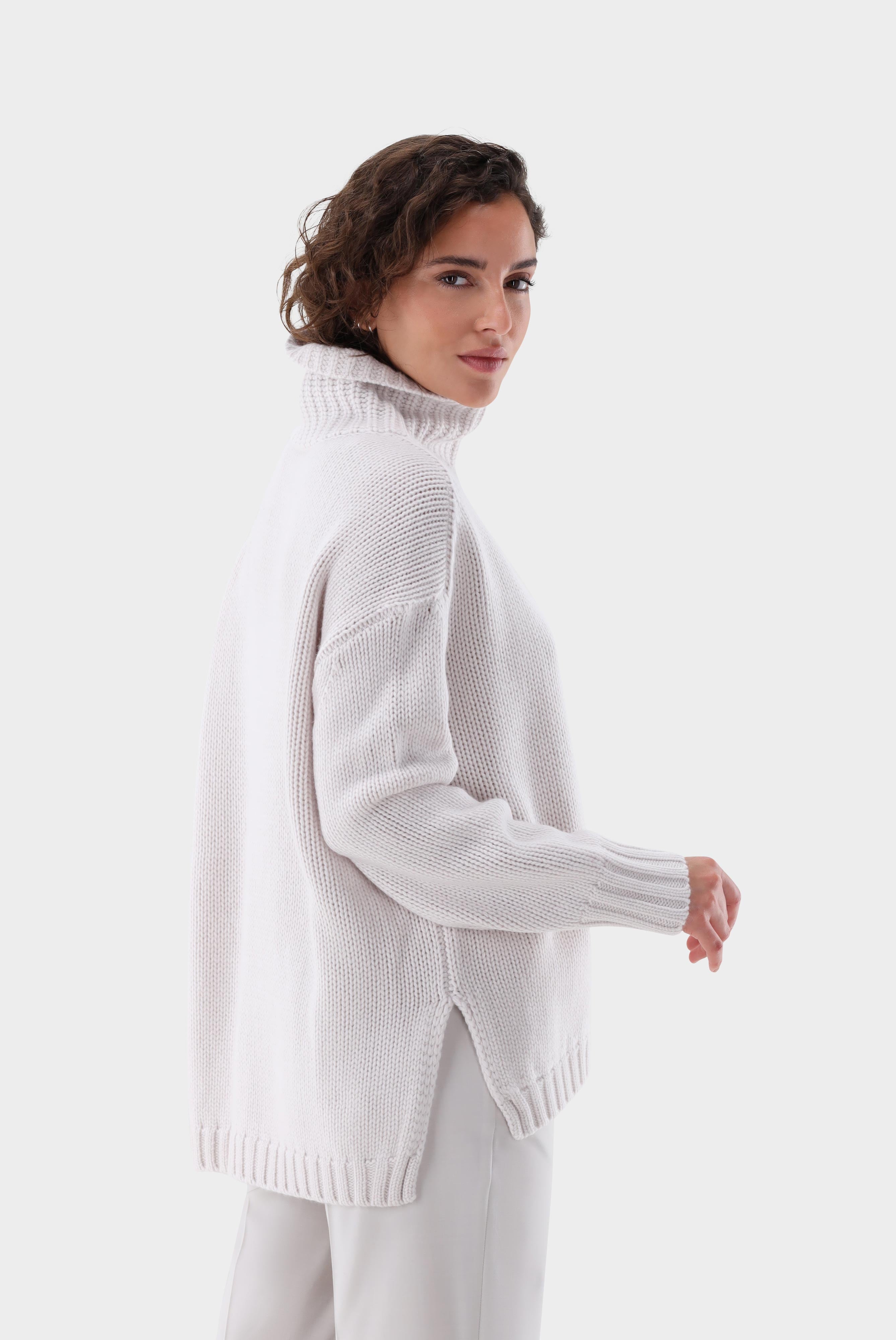 Rollkragenpullover | oversized mit Kaschmir