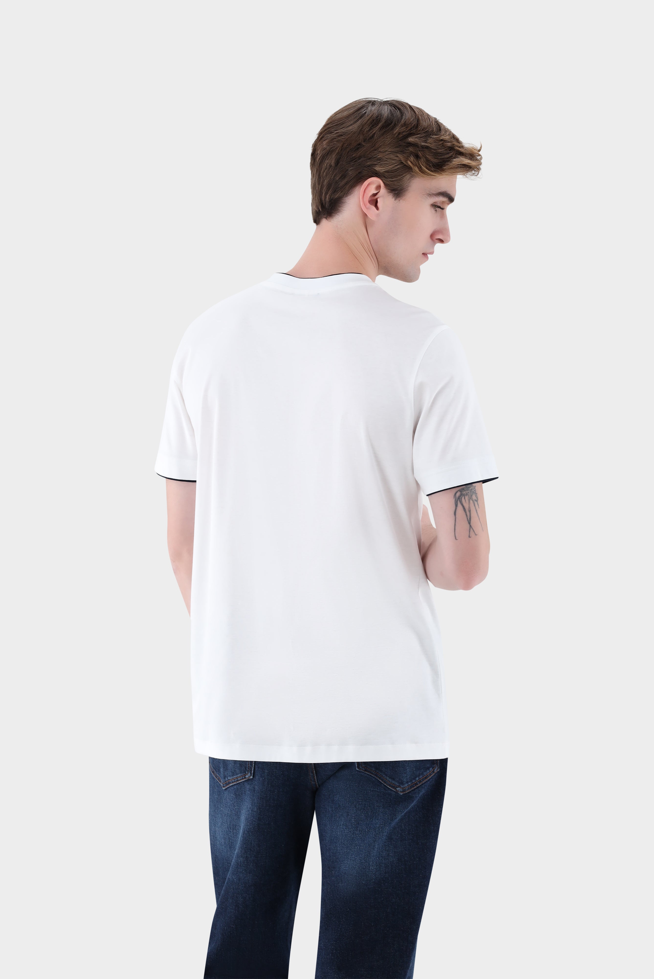 T-Shirt | Regular Fit mit Paspel-Shirts-Van Laack-OUTLET-ARCHIVIST-ARCHIVE-SALE