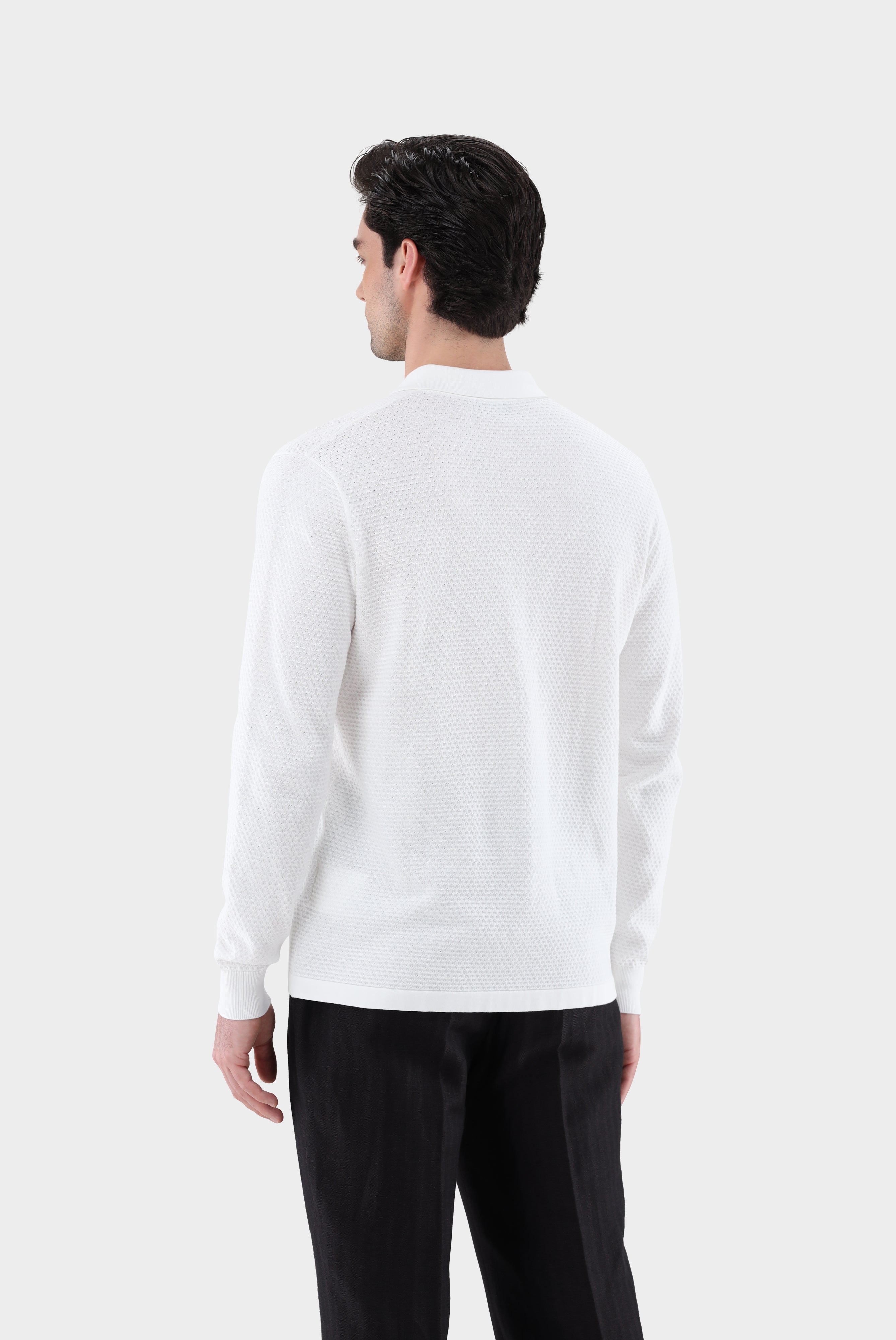 Strickhemd | mit Struktur aus Air Cotton-Strick & Pullover-Van Laack-OUTLET-ARCHIVIST-ARCHIVE-SALE