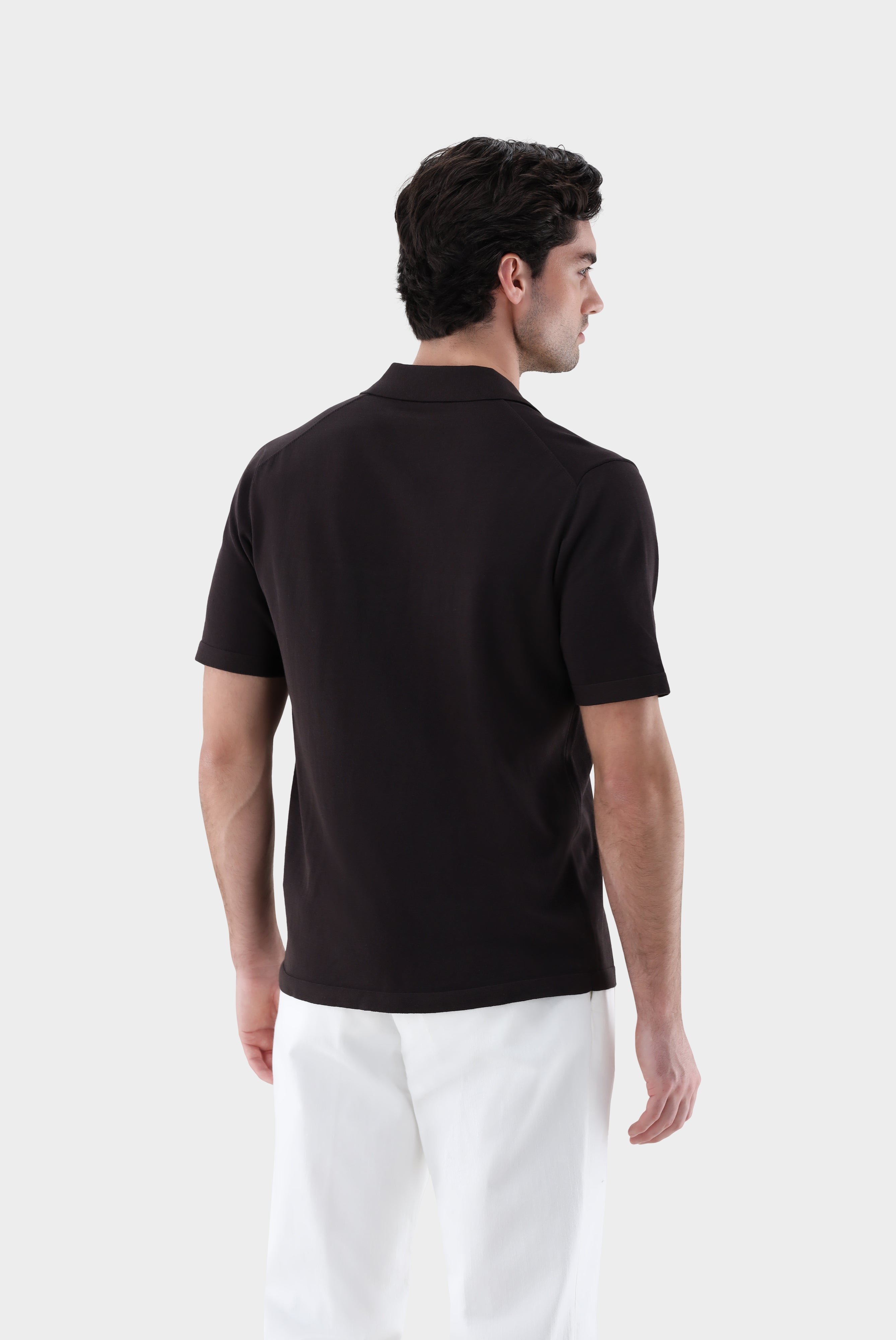 Strickhemd | mit kurzarm aus Air Cotton