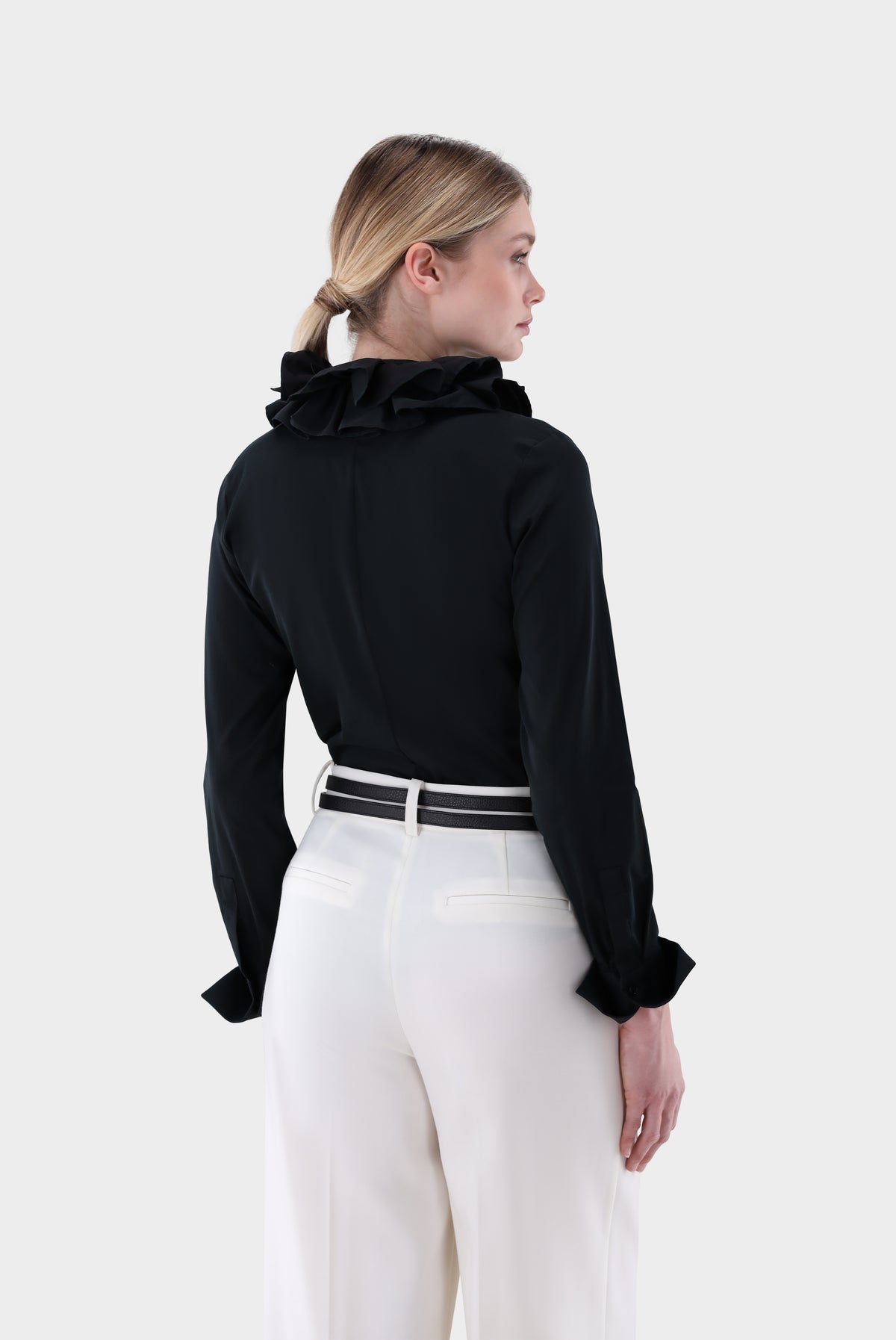 Bluse | mit Rüschen und Stretch-Hemden & Blusen-Van Laack-OUTLET-ARCHIVIST-ARCHIVE-SALE