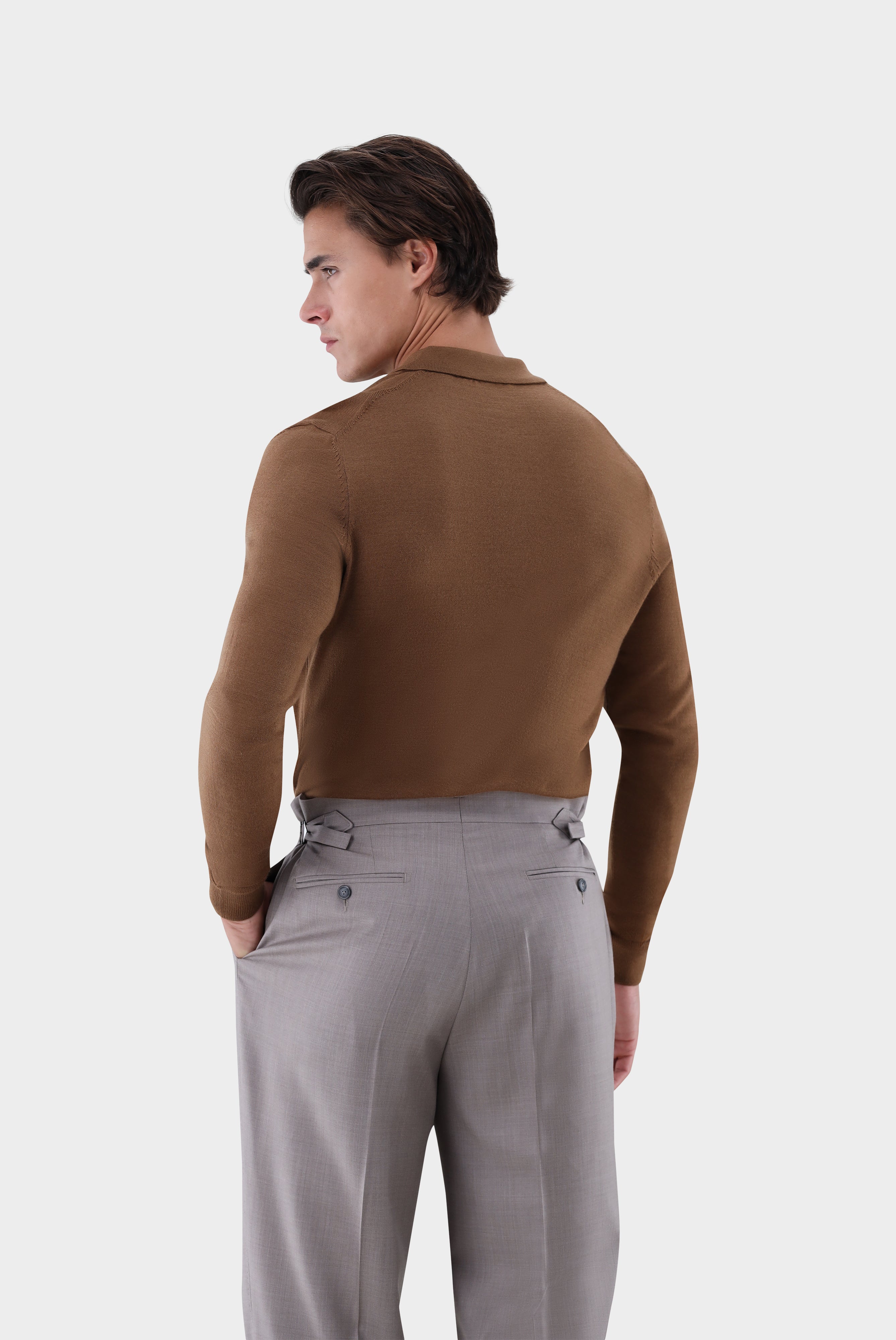 Poloshirt | Langarm mit Reißverschluss aus merzerisierter Wolle-Strick & Pullover-Van Laack-OUTLET-ARCHIVIST-ARCHIVE-SALE