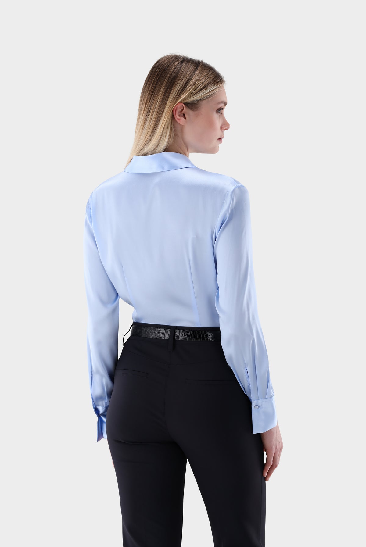 Hemdbluse | tailliert aus Seidensatin-Stretch-Hemden & Blusen-Van Laack-OUTLET-ARCHIVIST-ARCHIVE-SALE