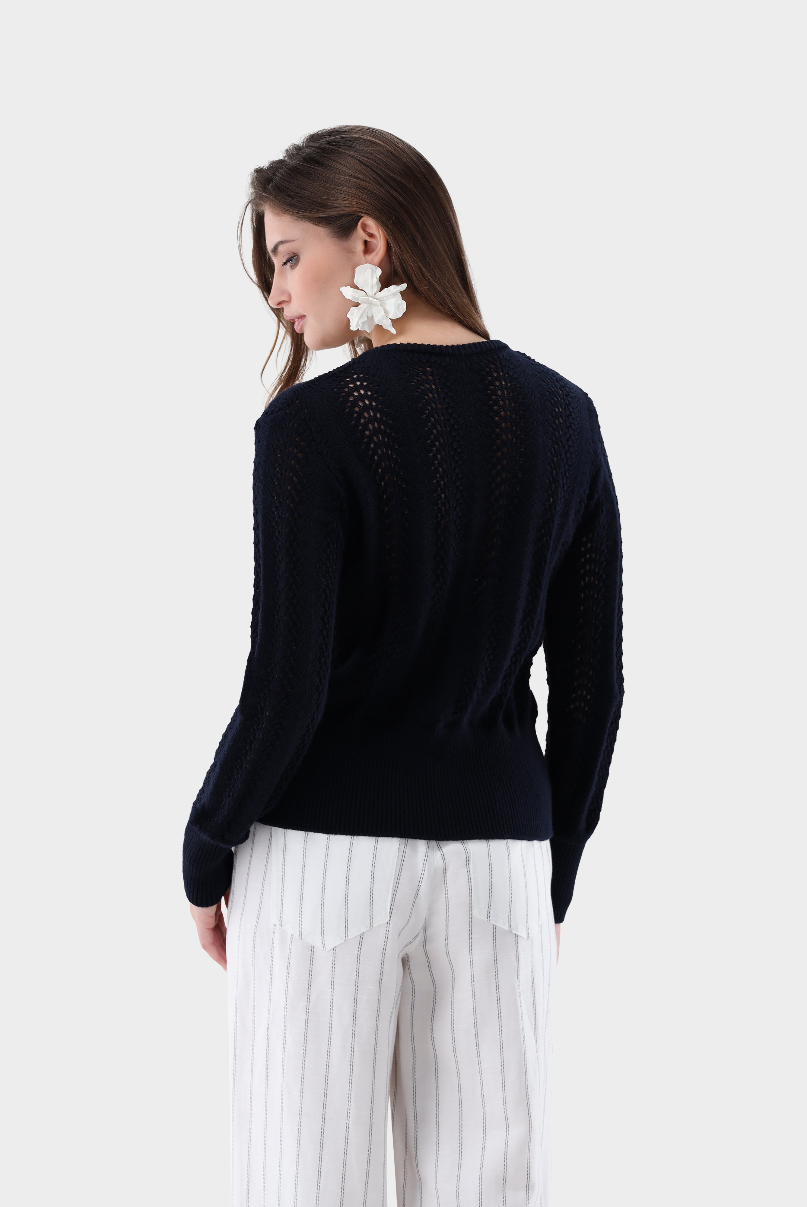 Strickjacke | aus Ajoure Strick mit Kaschmir
