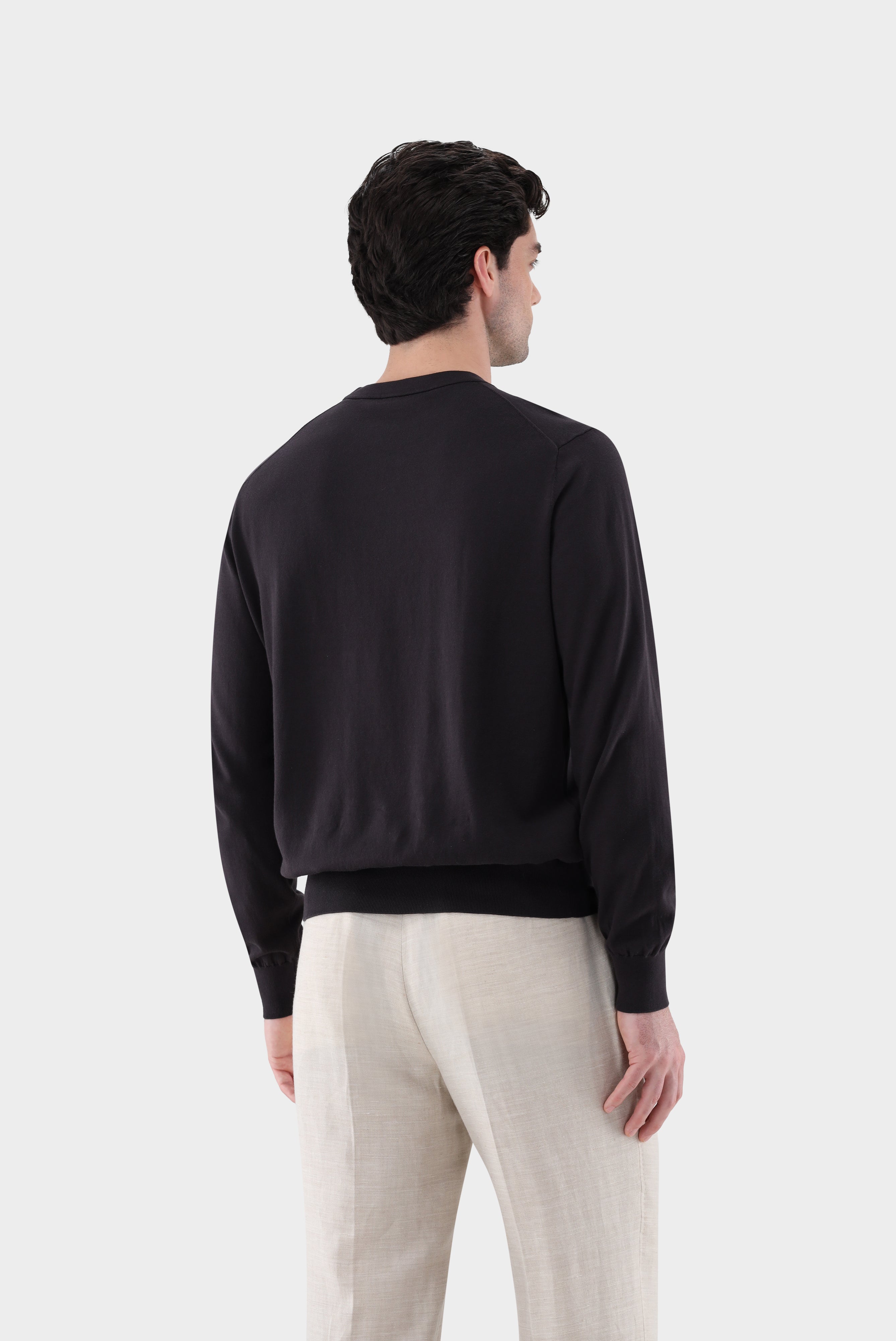 Rundhalspullover | mit Baumwolle und Seide-Strick & Pullover-Van Laack-OUTLET-ARCHIVIST-ARCHIVE-SALE
