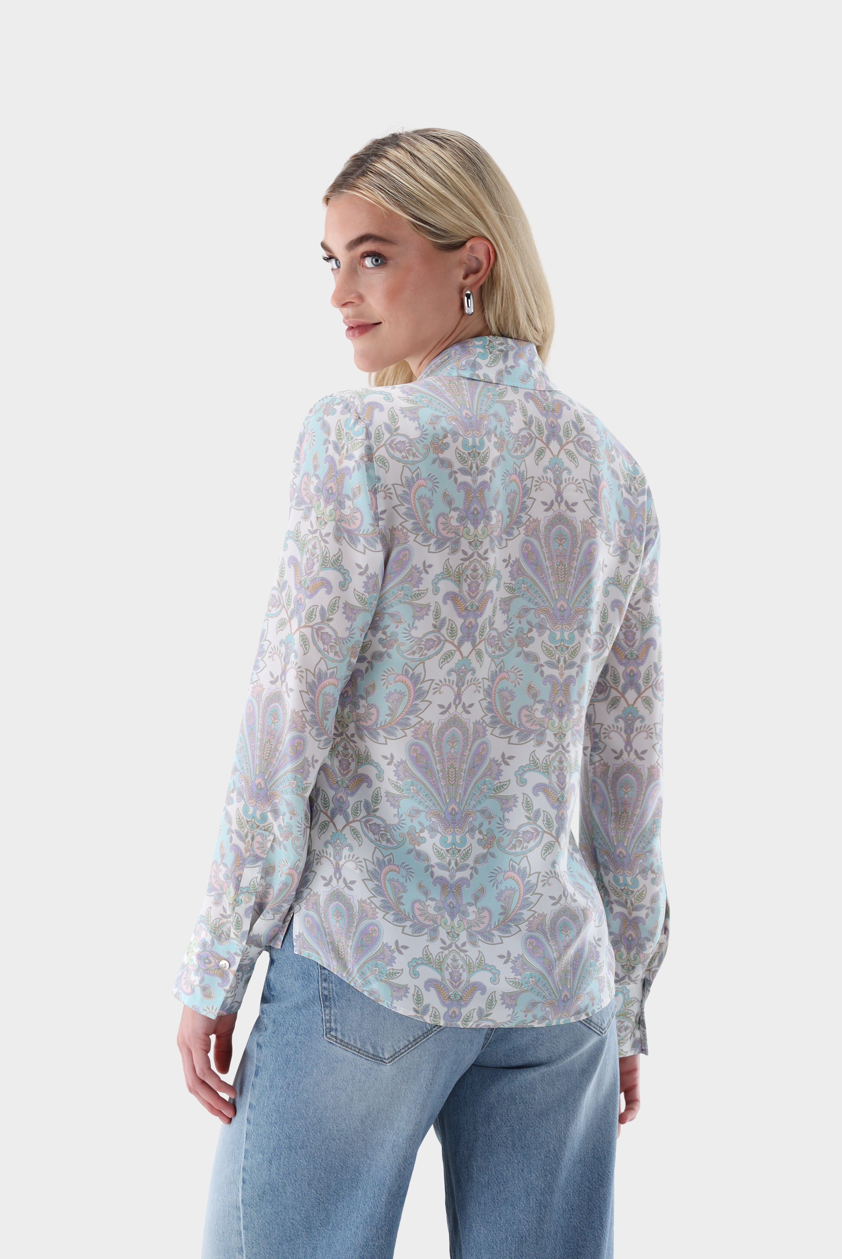 Hemdbluse | aus Seide mit Paisley-Druck-Hemden & Blusen-Van Laack-OUTLET-ARCHIVIST-ARCHIVE-SALE