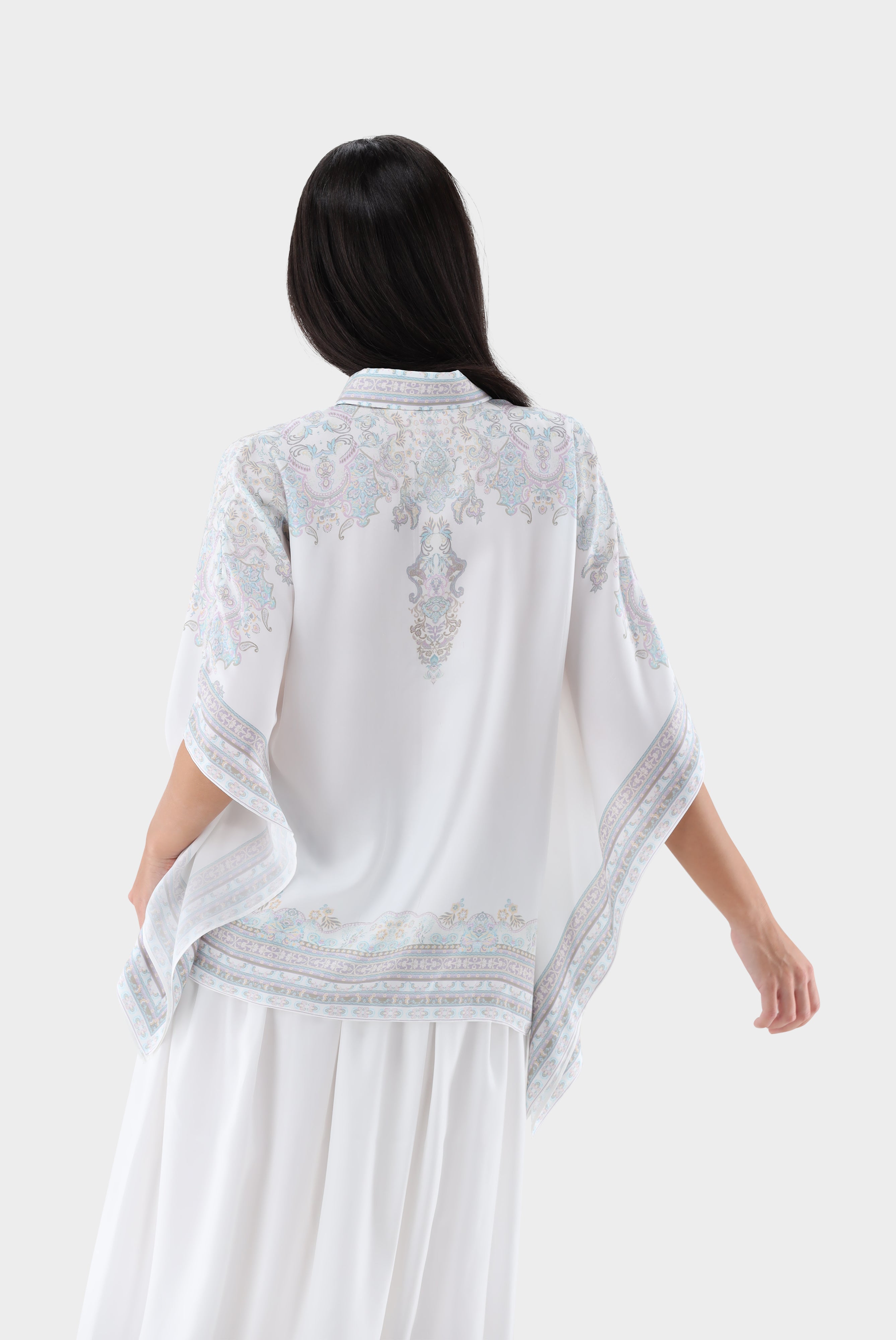 Tunika | aus Seide mit Paisley-Druck