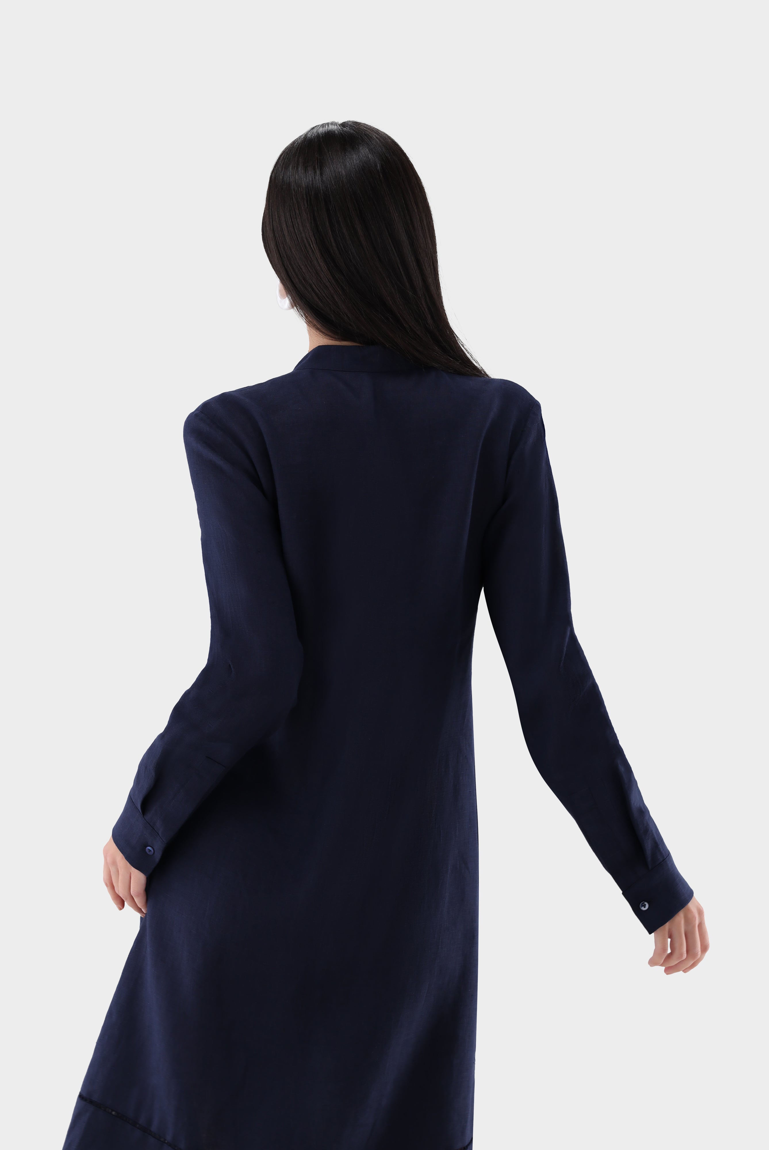 Schlupfkleid aus Leinen | mit Lochstick-Details-Kleider & Röcke-Van Laack-OUTLET-ARCHIVIST-ARCHIVE-SALE