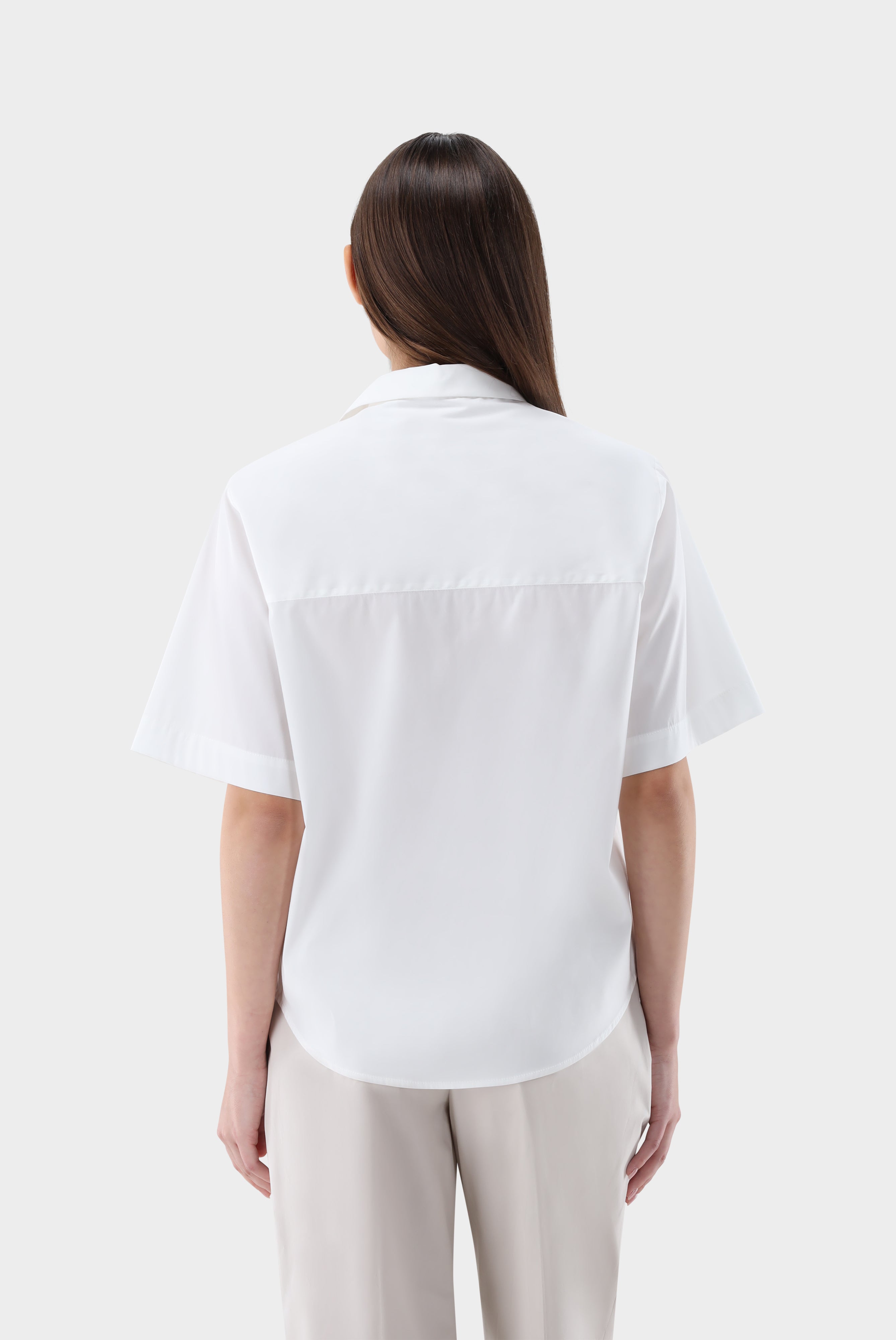 Kurzarm Hemdbluse | locker geschnitten