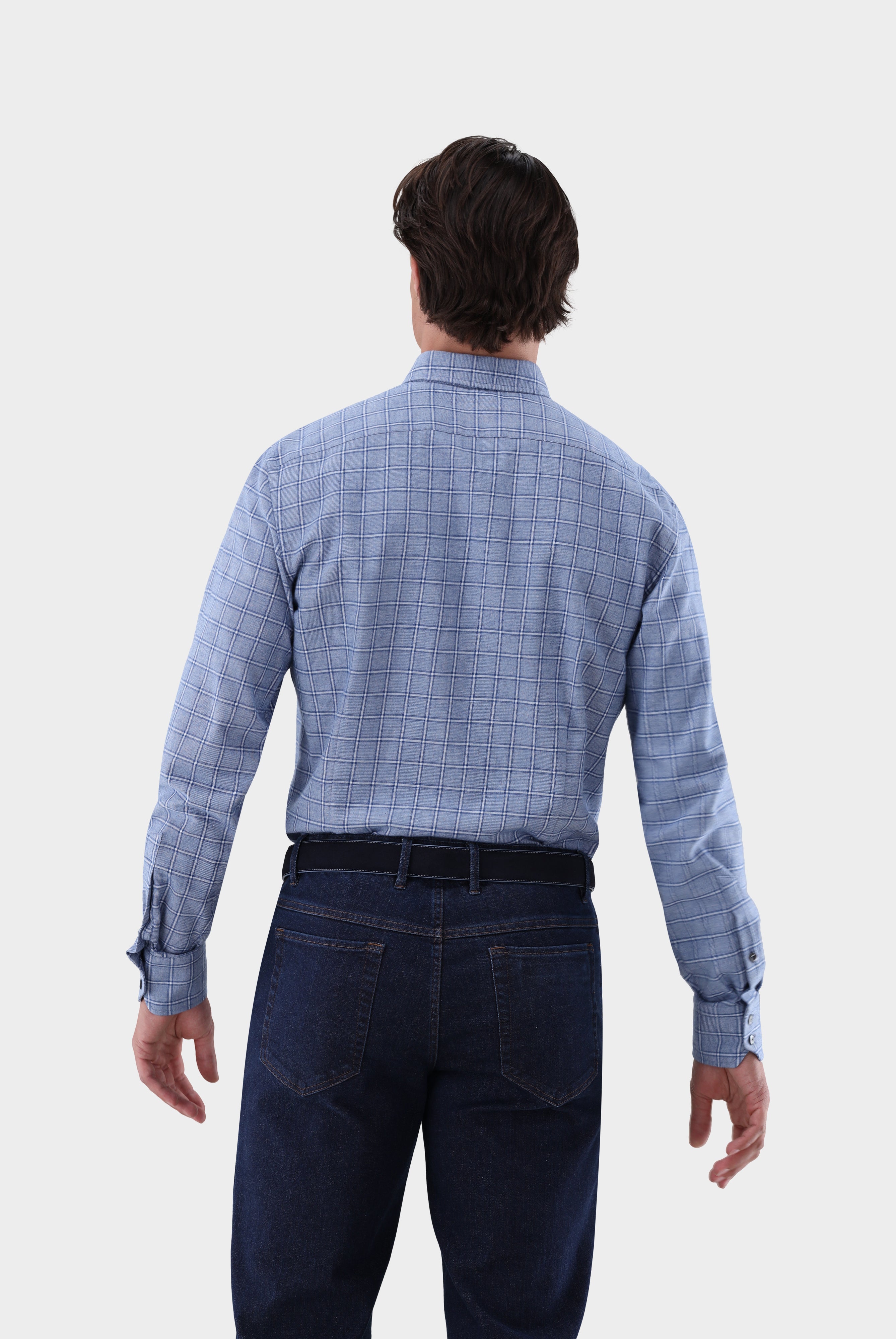 Flanellhemd | mit Karomuster Tailor Fit-Hemden & Blusen-Van Laack-OUTLET-ARCHIVIST-ARCHIVE-SALE