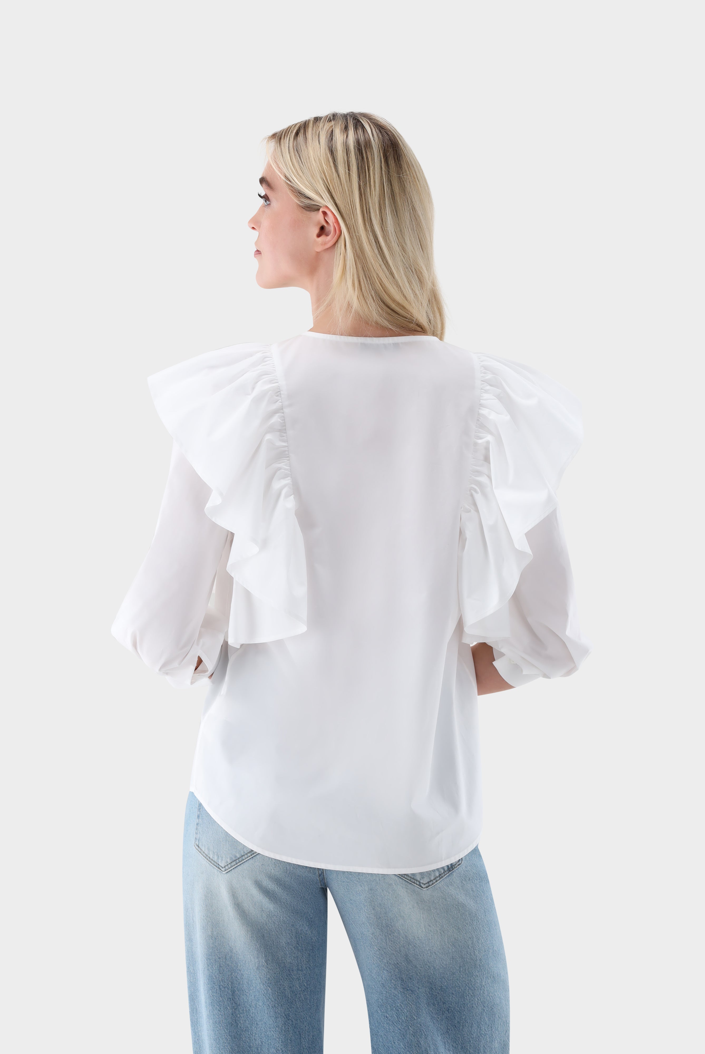 Bluse | mit Rüschen-Hemden & Blusen-Van Laack-OUTLET-ARCHIVIST-ARCHIVE-SALE