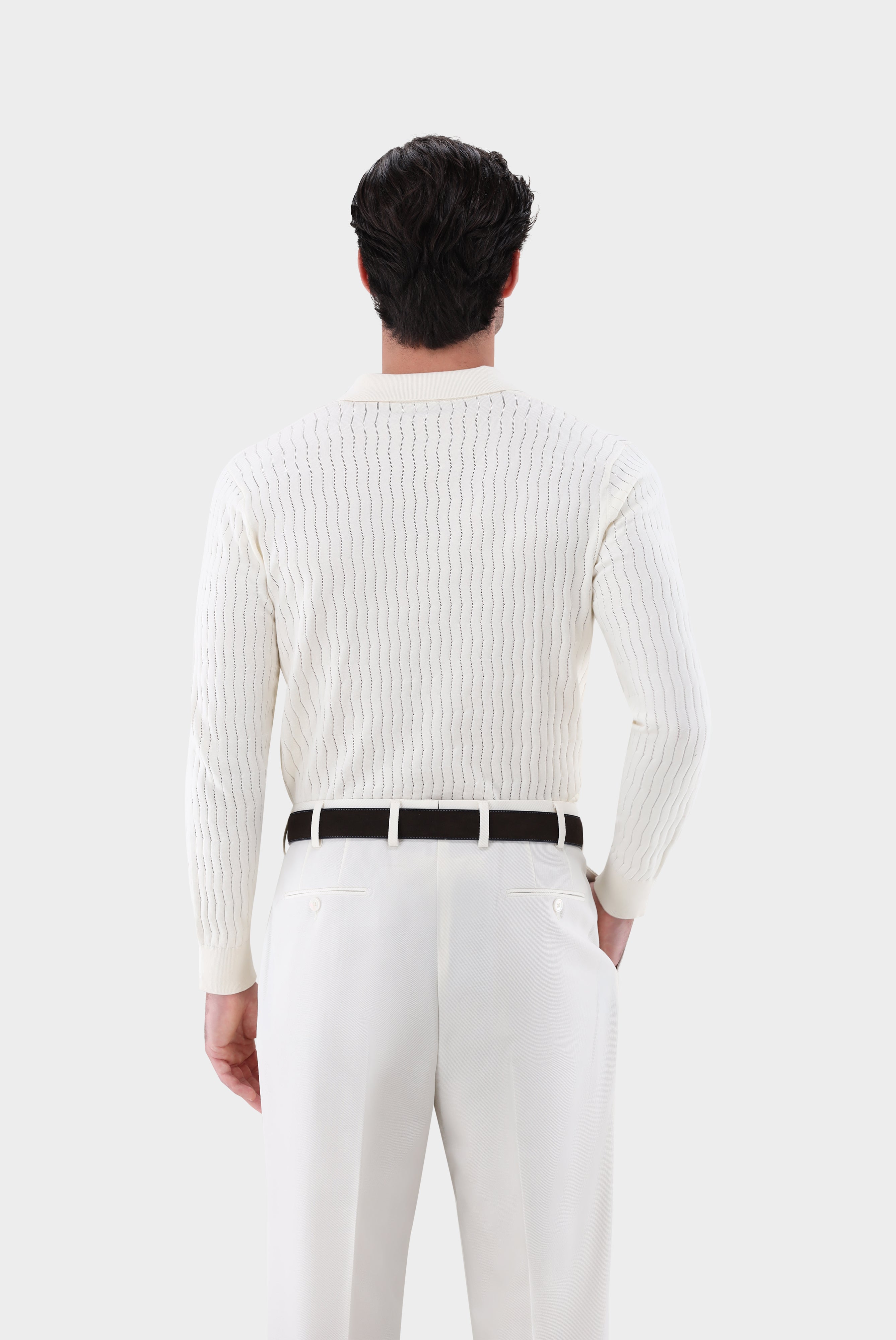 Strickhemd | mit Strukturmuster aus Winter Cotton-Strick & Pullover-Van Laack-OUTLET-ARCHIVIST-ARCHIVE-SALE