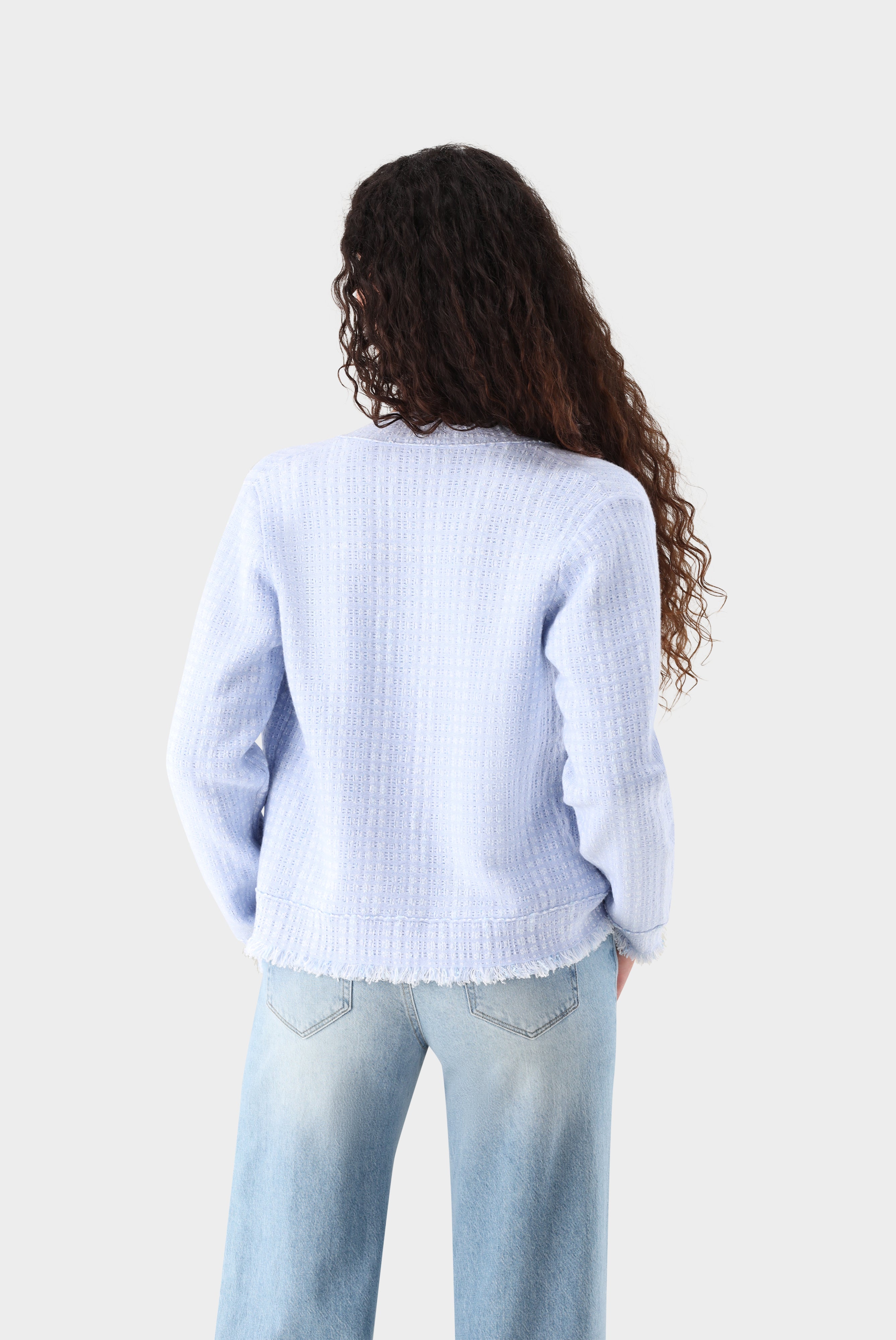 Blazer | gestrickt mit Tweed Optik