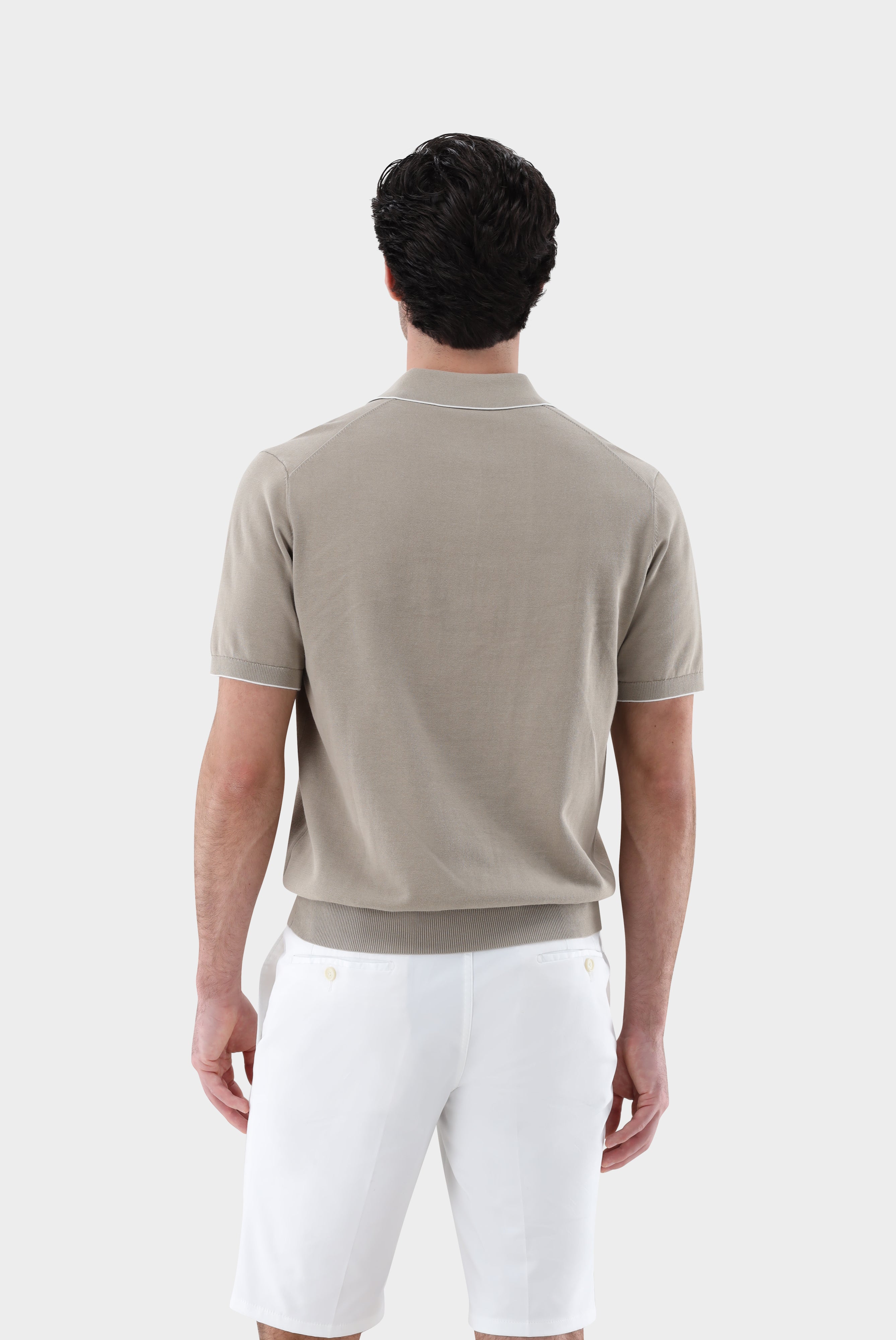 Strick Poloshirt mit Detail | aus Air Cotton-Shirts-Van Laack-OUTLET-ARCHIVIST-ARCHIVE-SALE