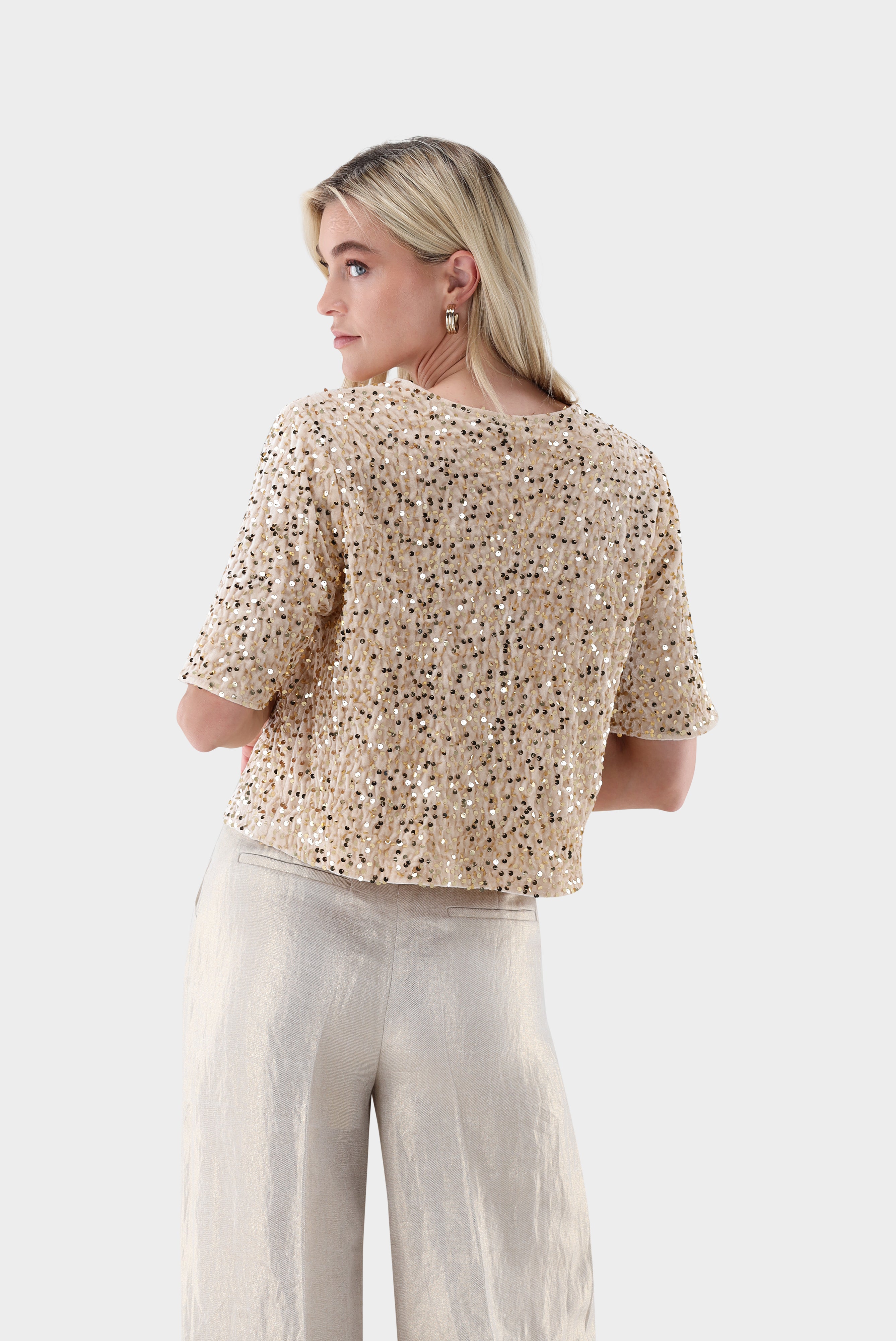 Top | mit Pailletten-Hemden & Blusen-Van Laack-OUTLET-ARCHIVIST-ARCHIVE-SALE