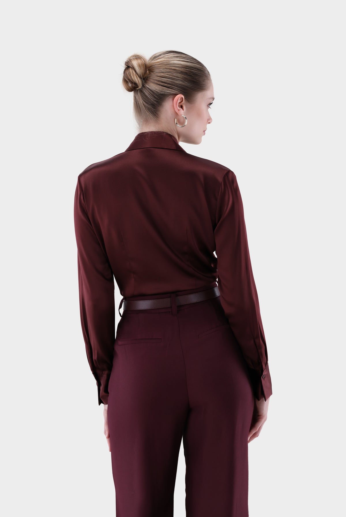 Hemdbluse | tailliert aus Seidensatin-Stretch-Hemden & Blusen-Van Laack-OUTLET-ARCHIVIST-ARCHIVE-SALE
