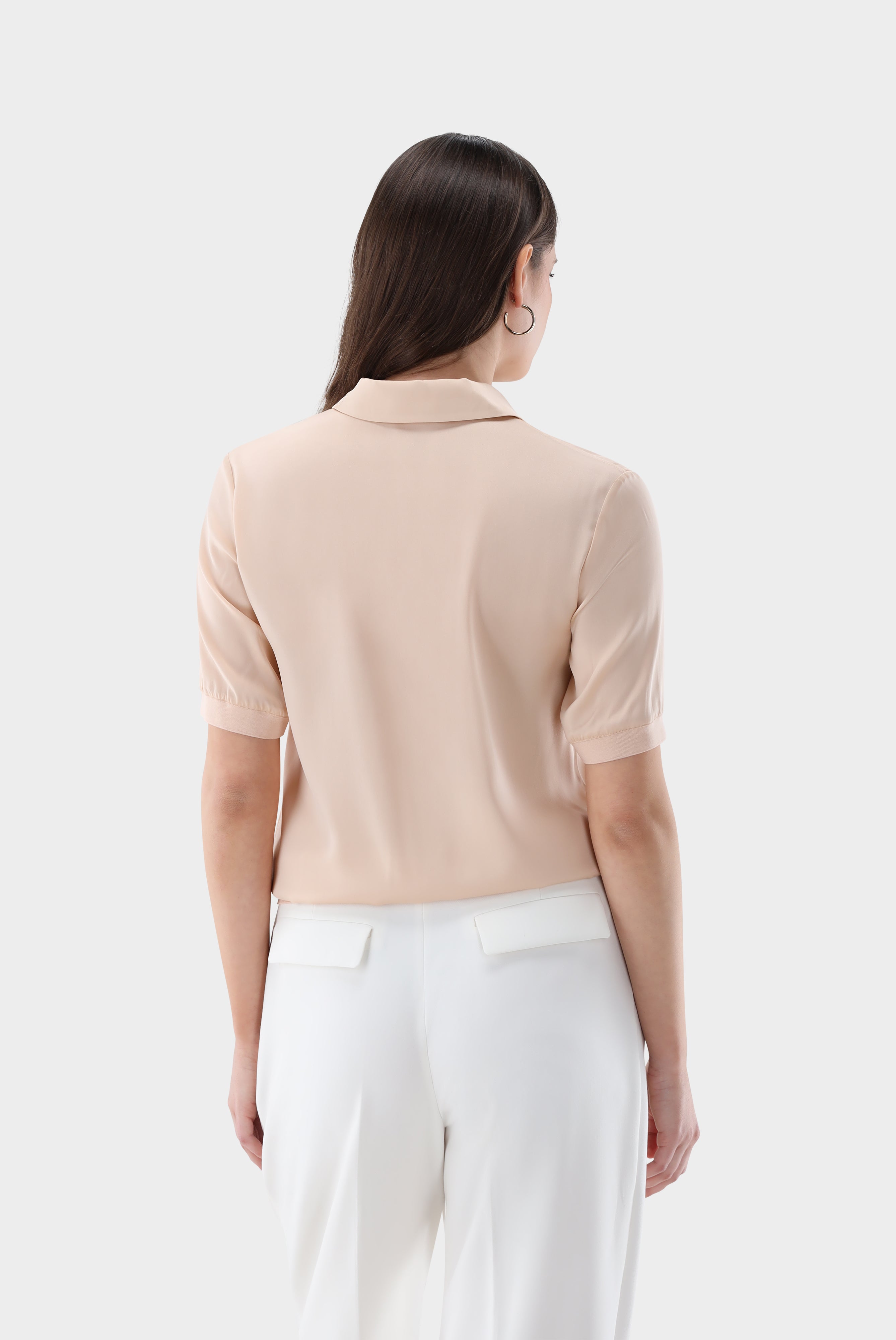 Poloshirt | aus Seidensatin-Hemden & Blusen-Van Laack-OUTLET-ARCHIVIST-ARCHIVE-SALE