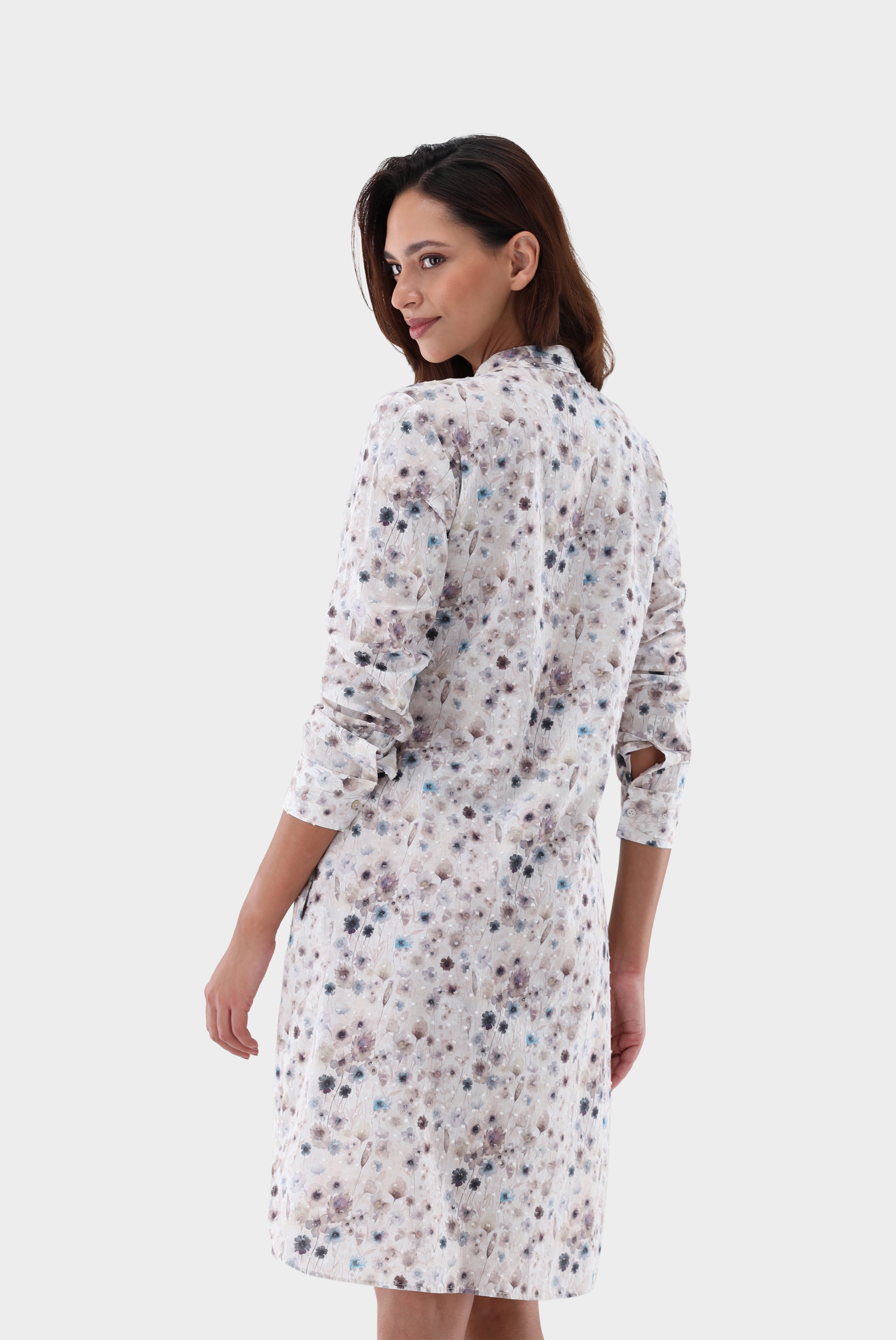 Van Laack-Schlupfkleid | knielang mit Blumen Druck-Kleider & Röcke-Black-Deal-Outlet-by-ARCHIVIST